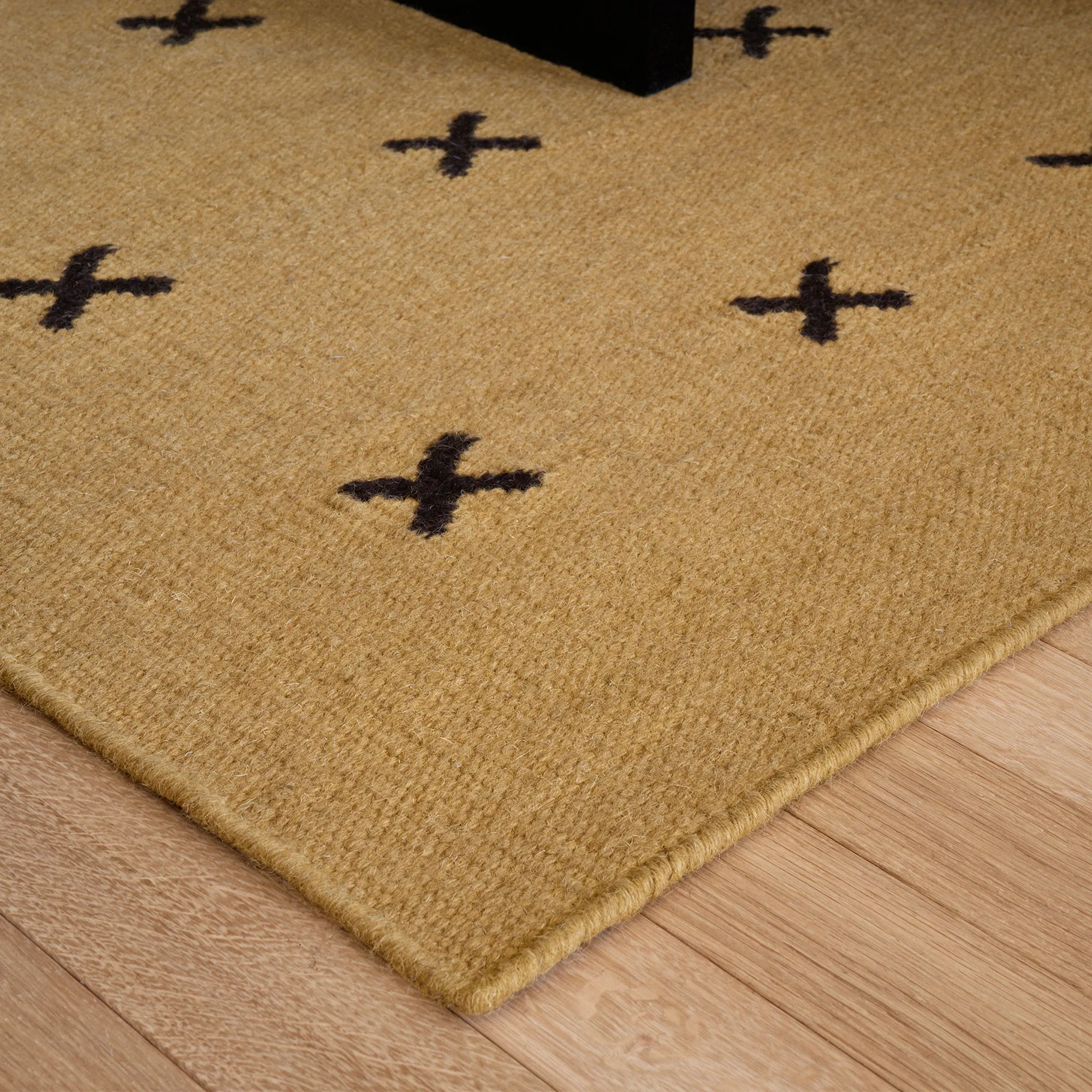 Cross Mustard/Dark Brown ullteppe - 5