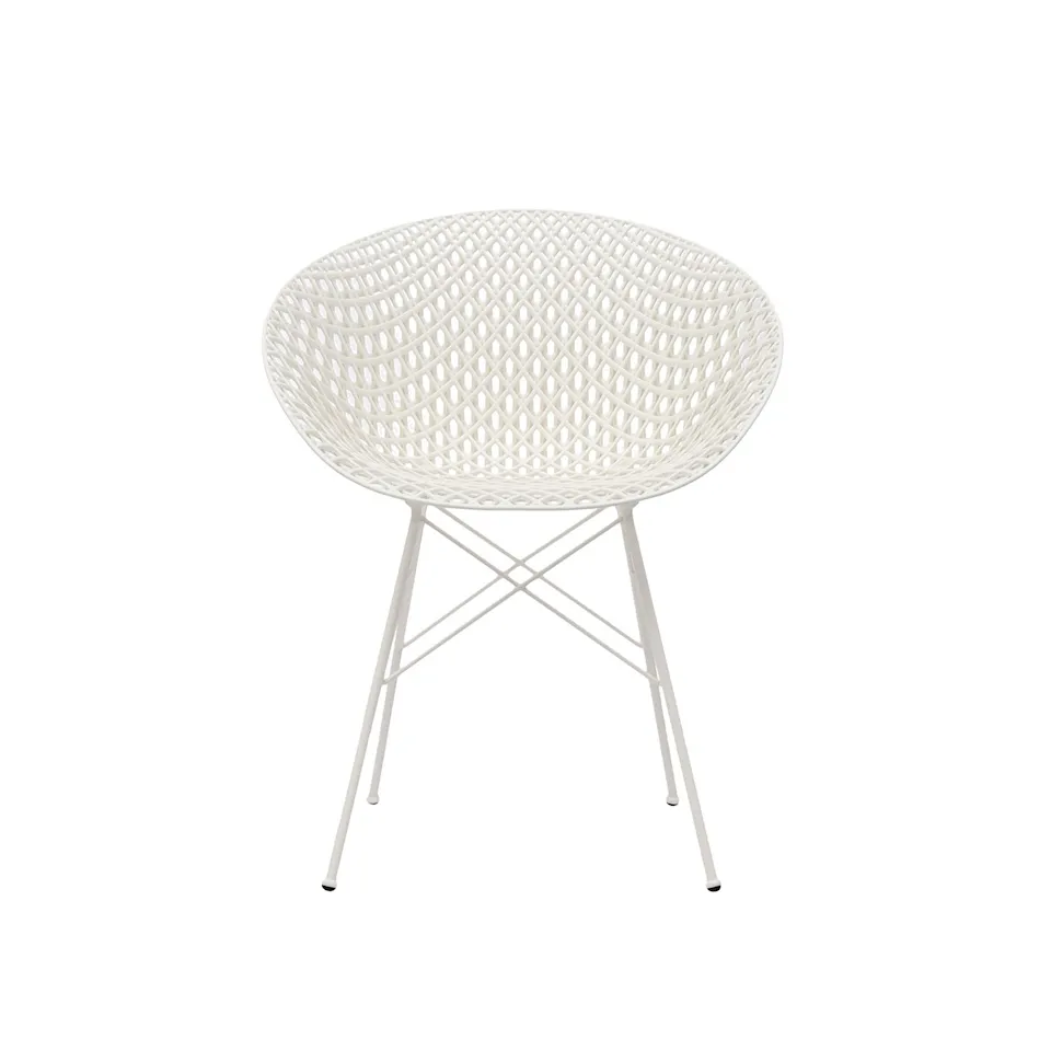 Smatrik Chair 4 Legs Outdoor White/White