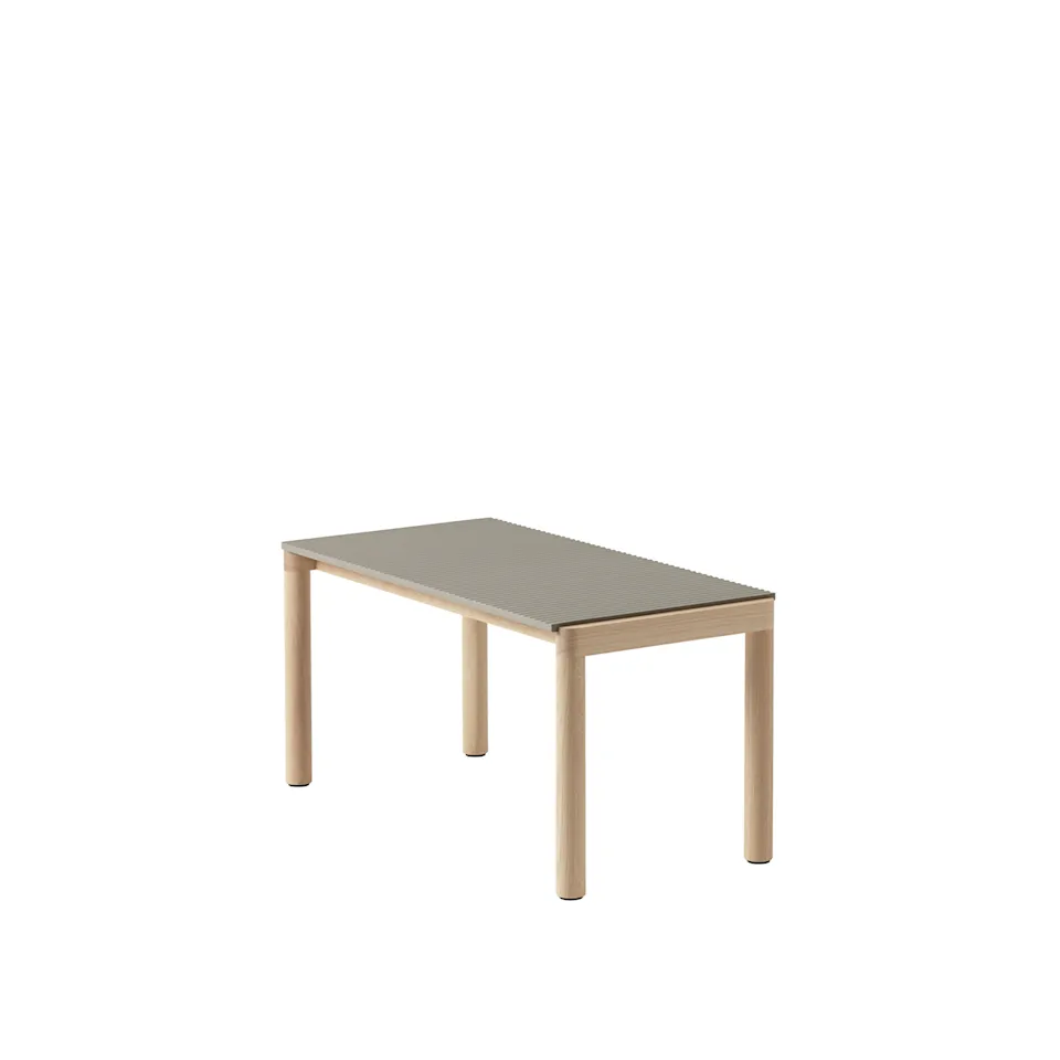 Couple Coffee Table / 40 x 84 x 40 cm - 1 Wavy - Taupe/Oak