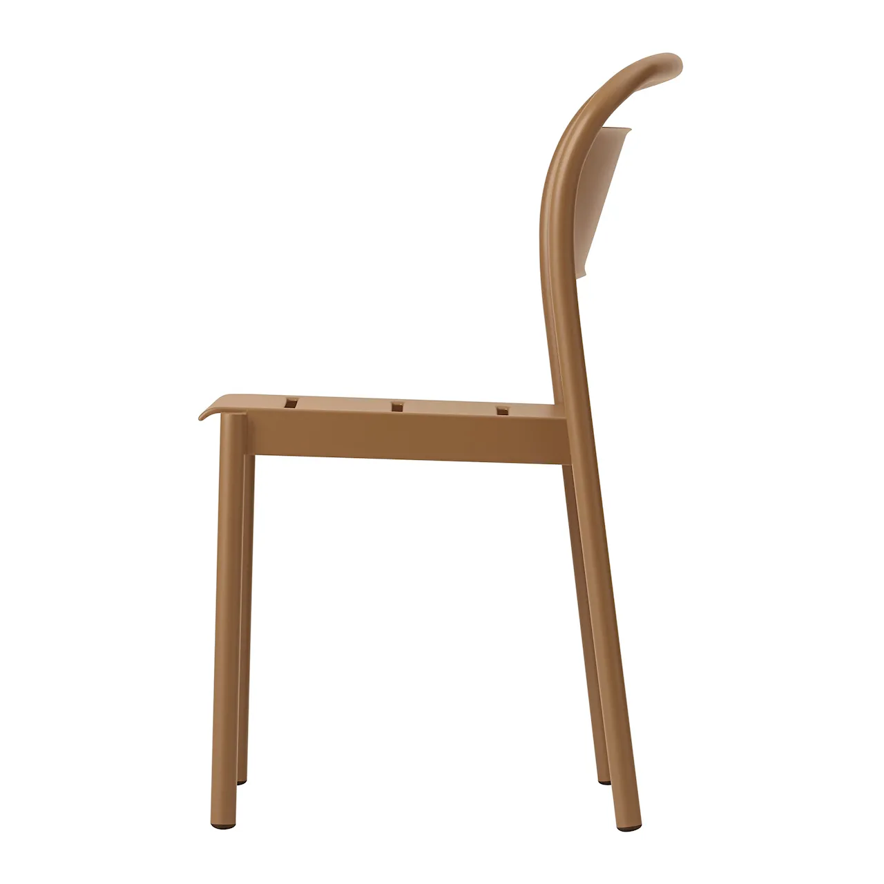 Linear Steel Side Chair Burnt Orange