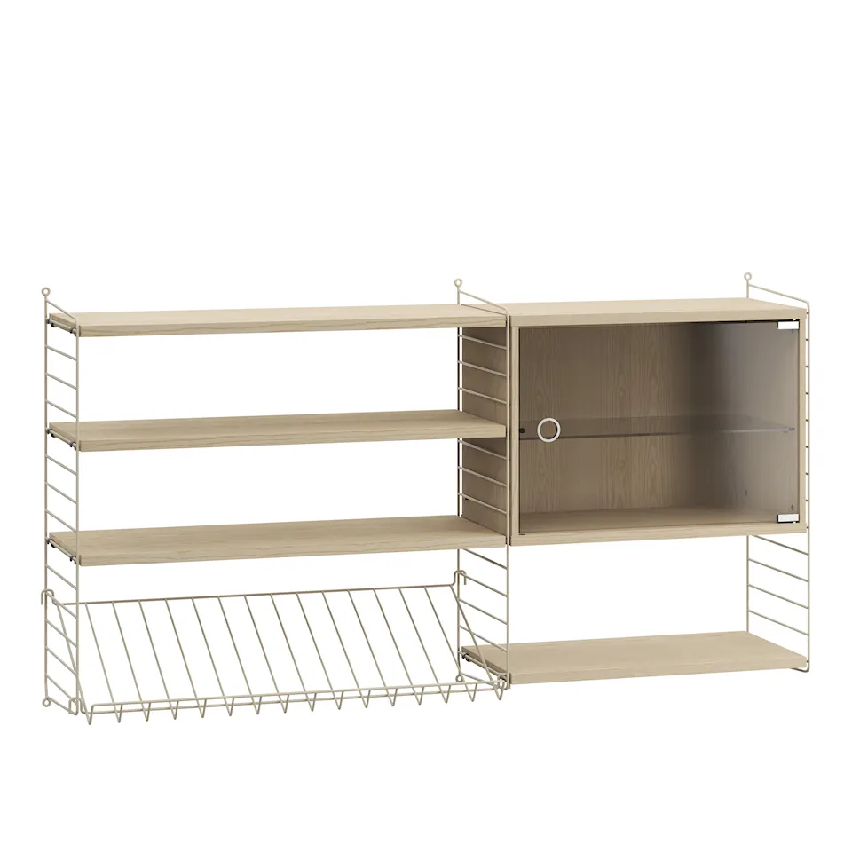 Stue hyllesystem S ask/beige