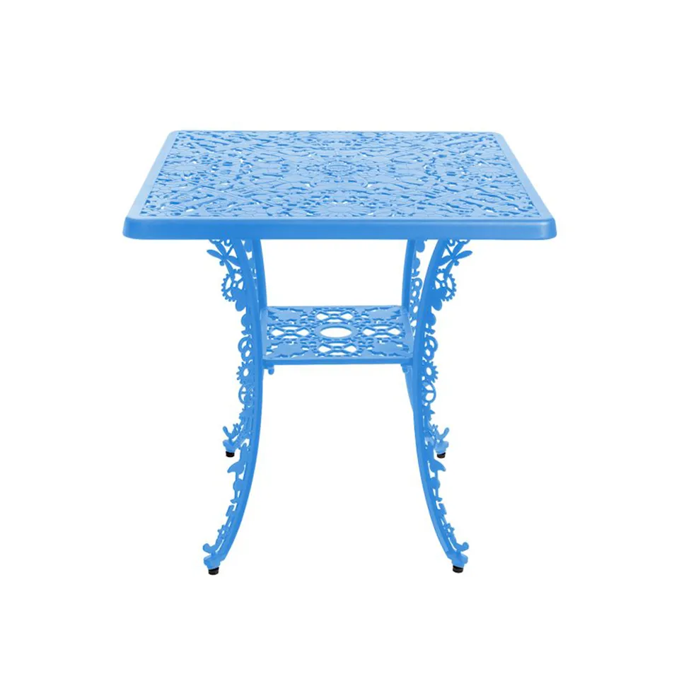 Aluminium Square Table Industry Collection 70 x 70 cm H 71 cm - Blue