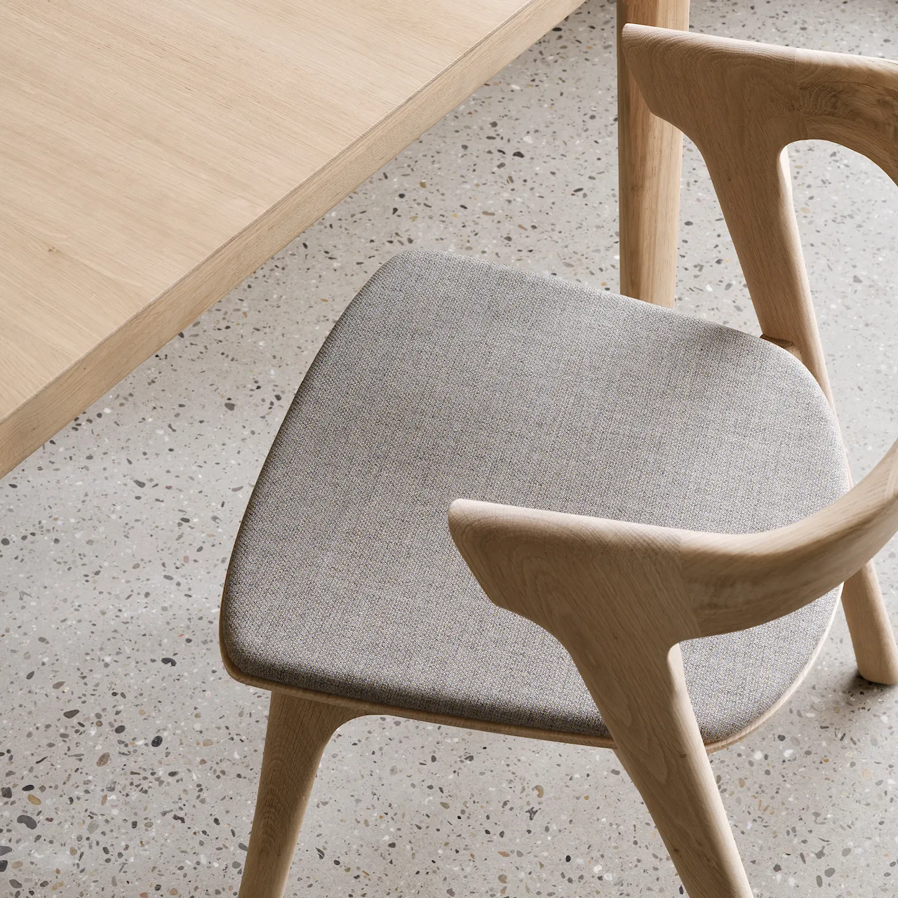 Bok Dining Chair Oak Upholstered