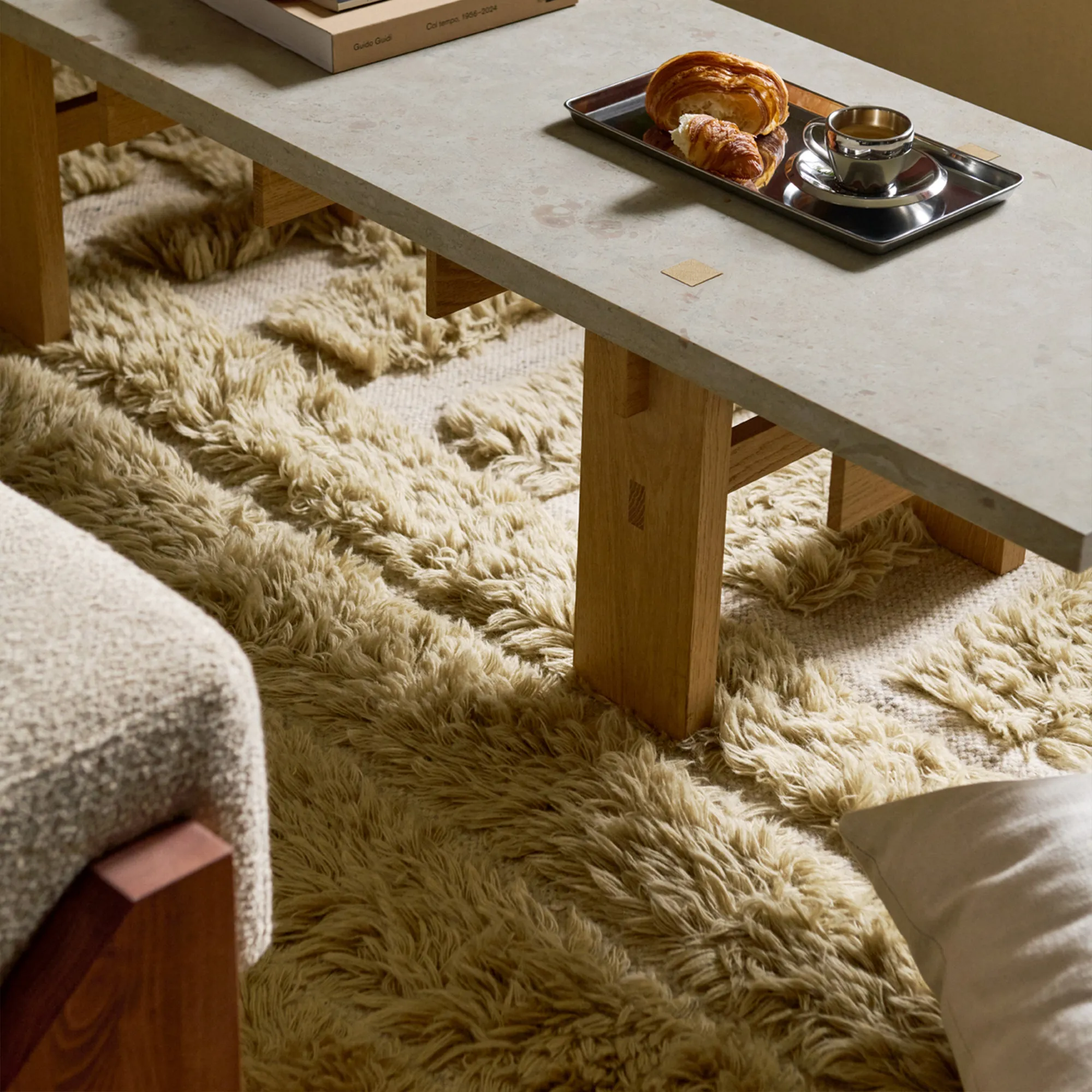 Shaggy Labyrinth Beige ullteppe - 5
