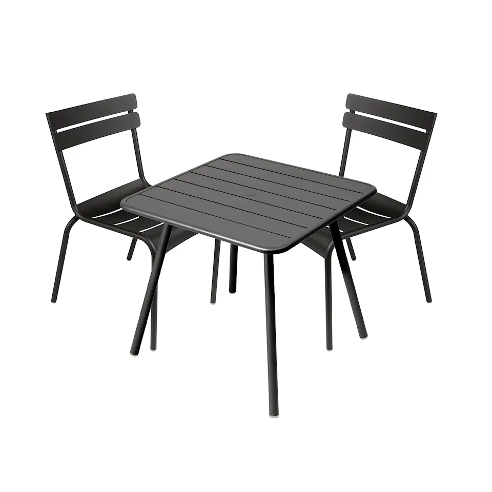 Luxembourg spisegruppe firbent bord & 2 stoler