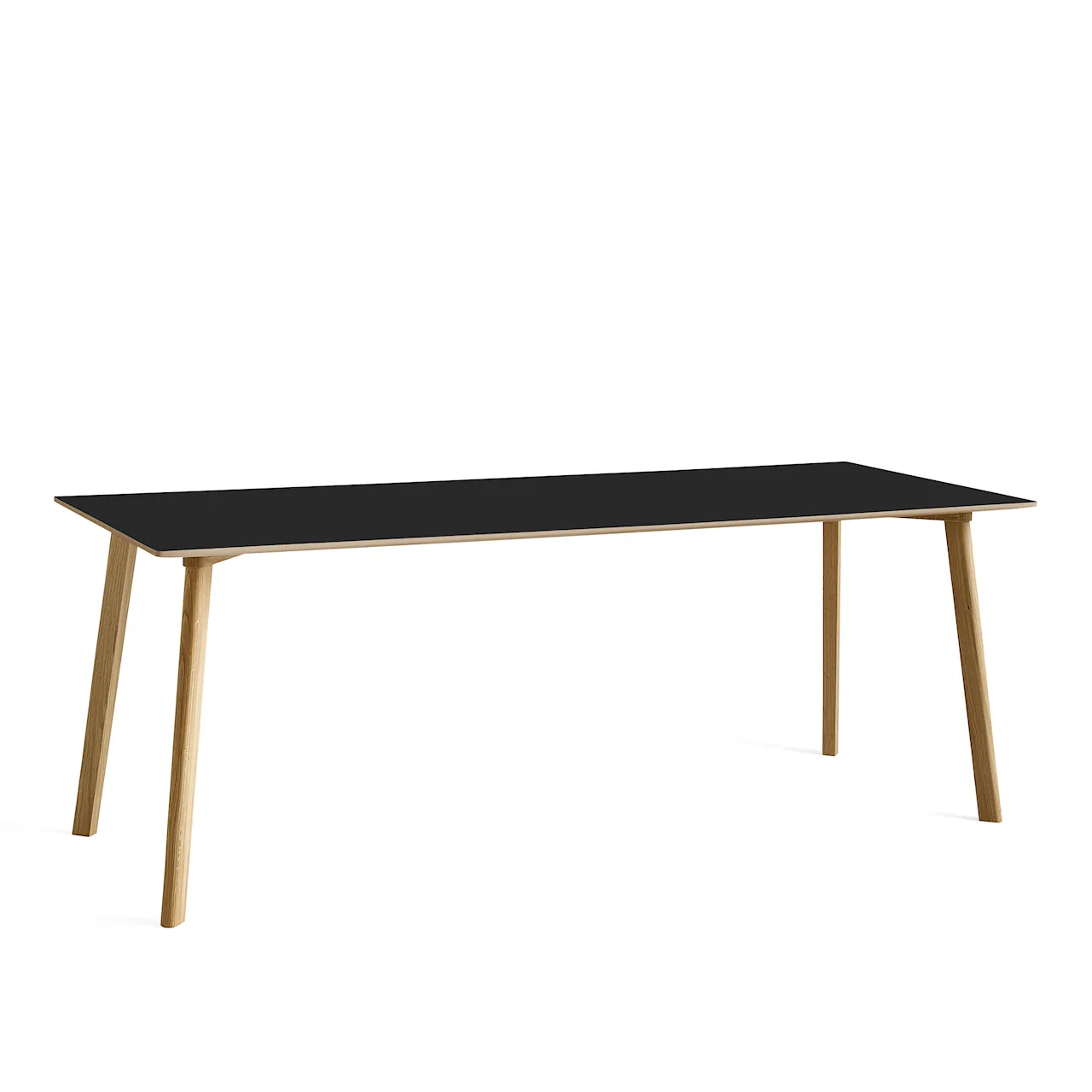 CPH Deux 210 2.0 Table Lacquered Oak Frame L200 X W75 X H73 Ink Black Top Lacquered Beech Edge