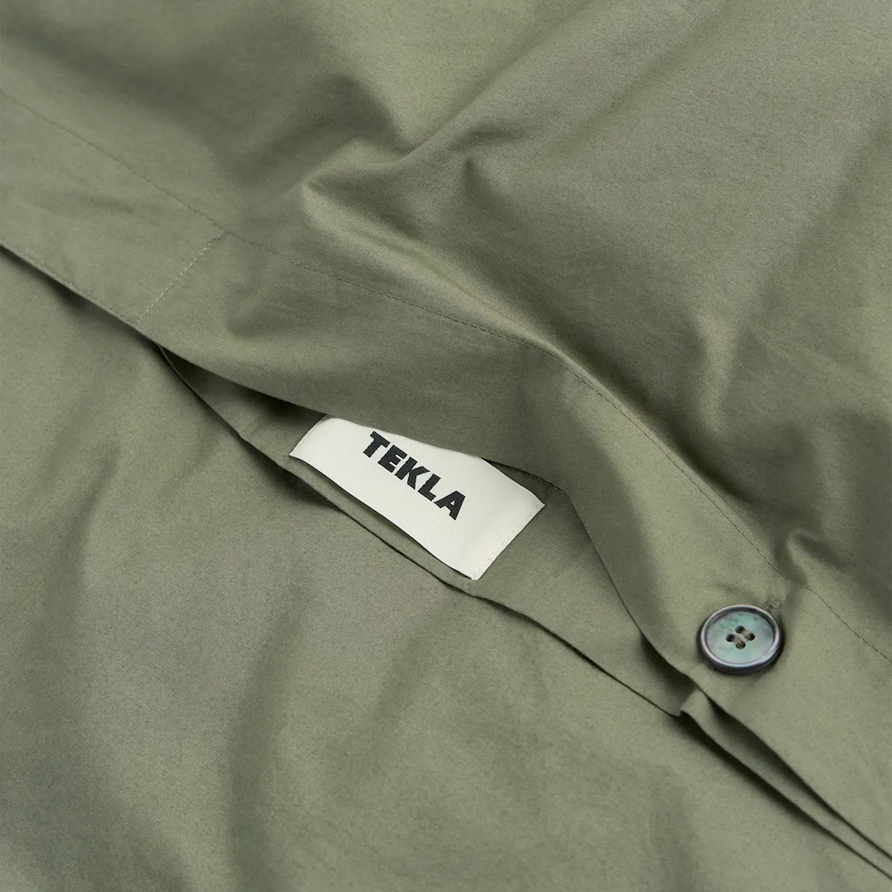 Percale Solid Olive Green dynetrekk
