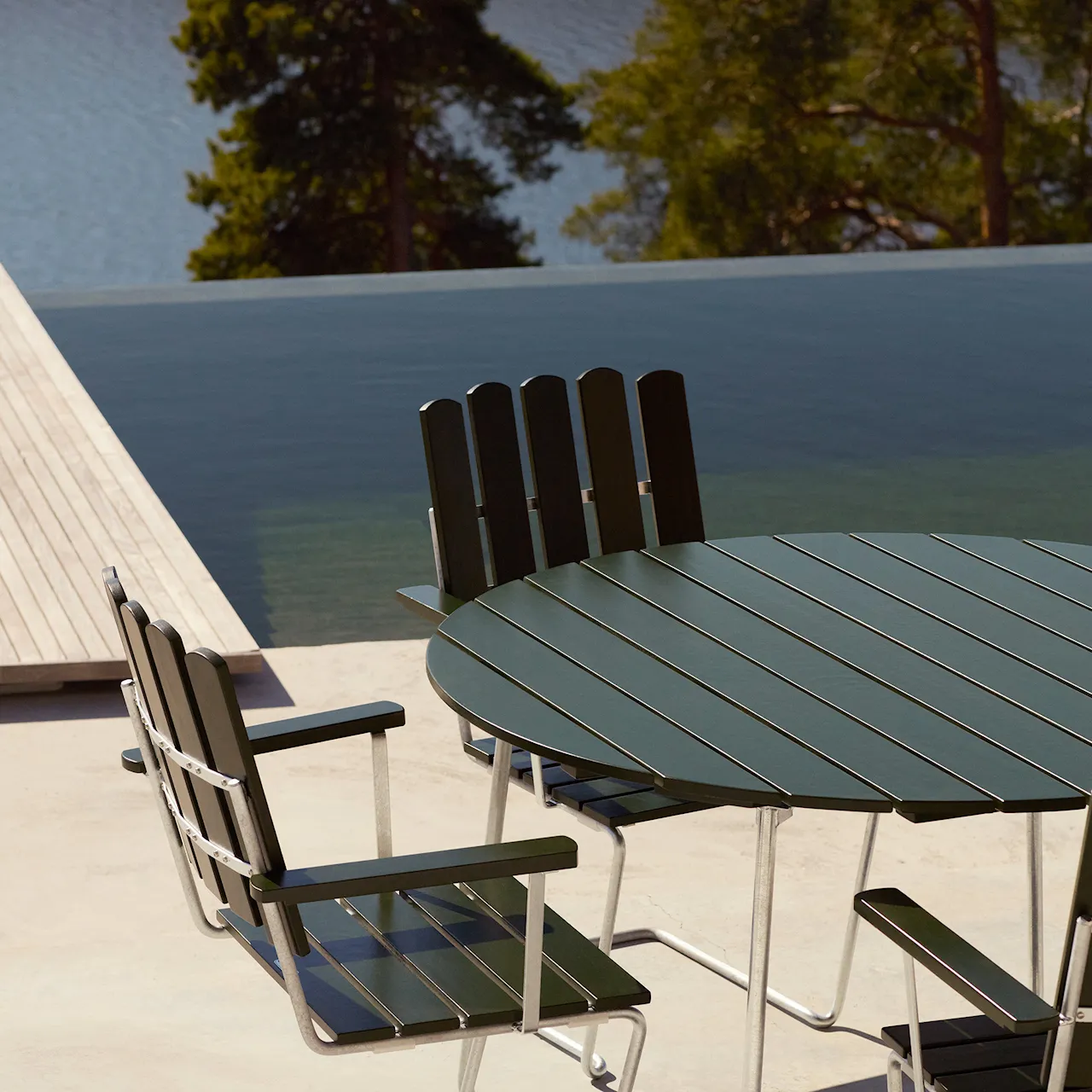 Spisegruppe bord 9A 120 & A2 lenestkol Exclusive Edition
