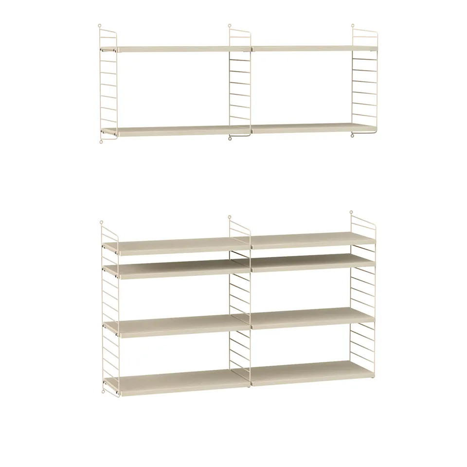 Stue hyllesystem N ask/beige