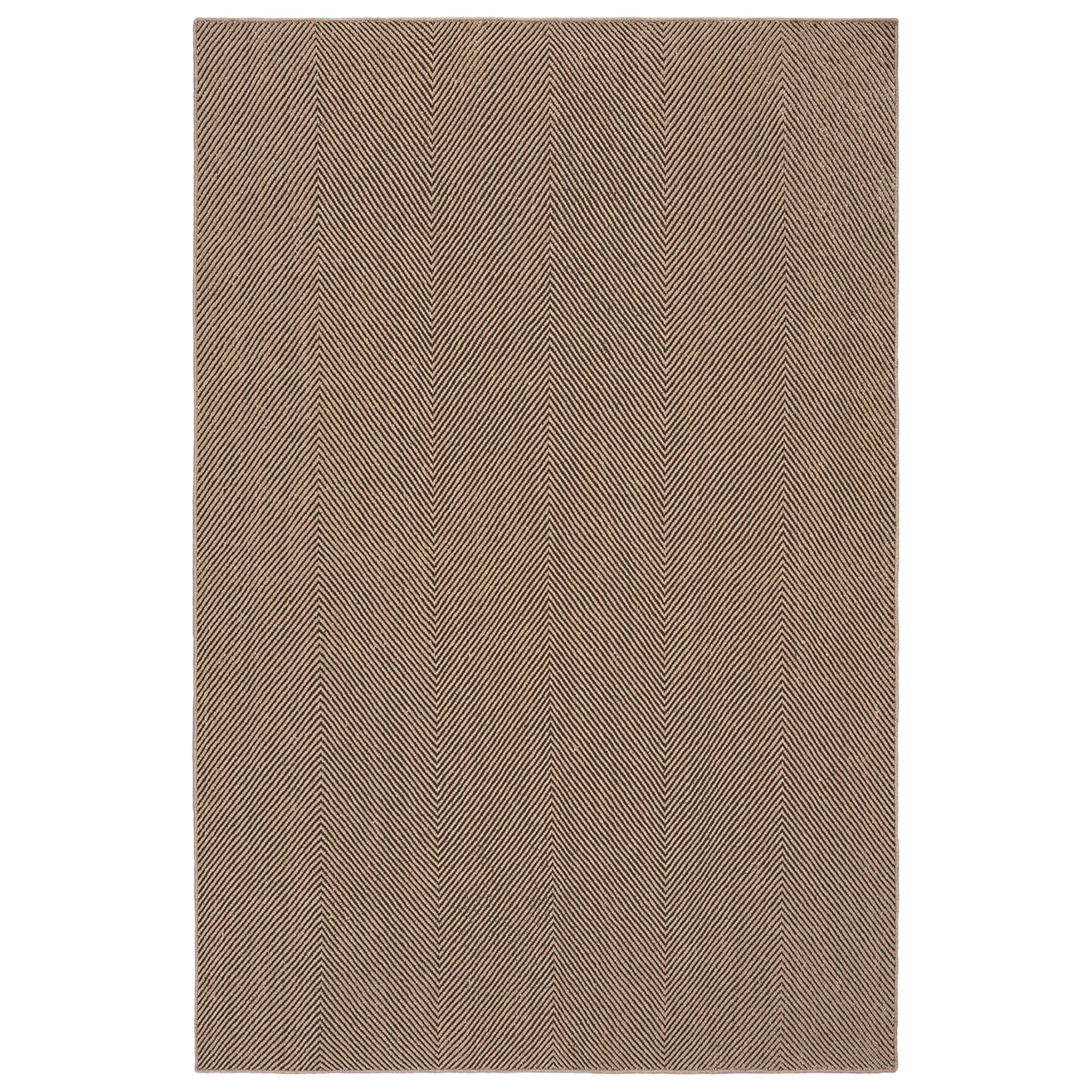 Jute Herringbone Natural/Brown teppe - 1