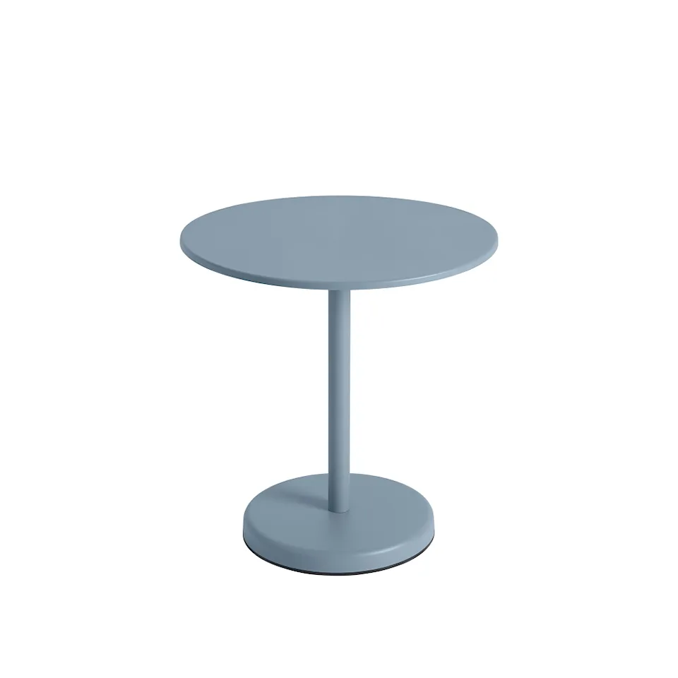 Linear Steel Café Table Ø 70 h: 73 cm - Pale Blue