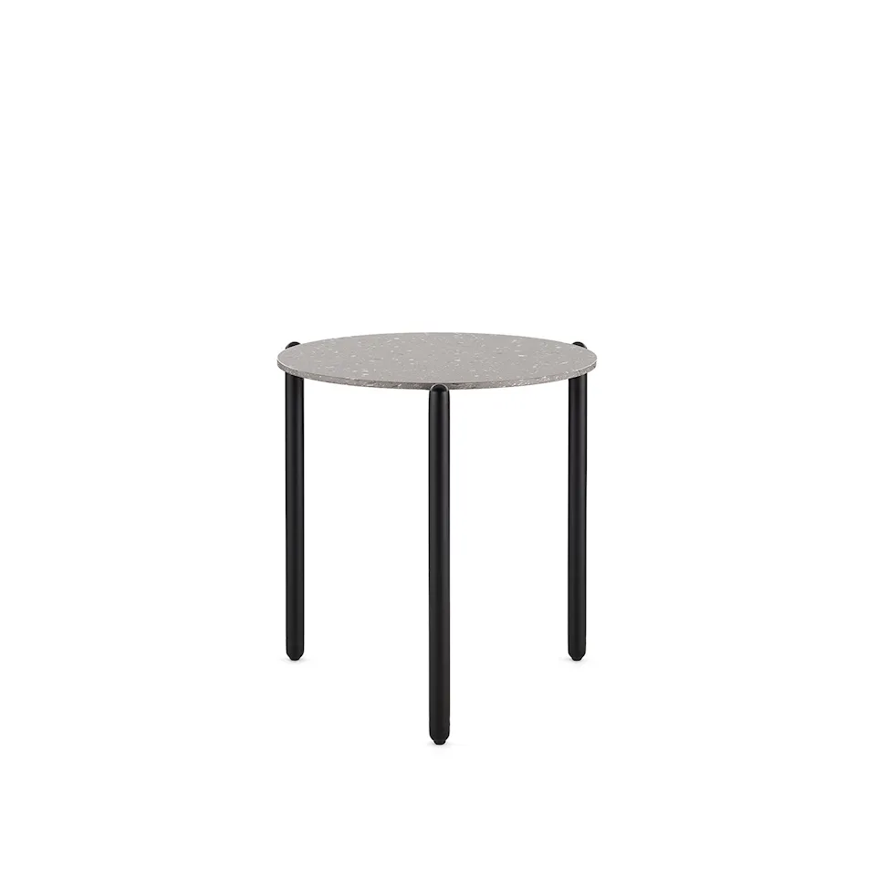 Undique Low Table 48x51 Black Legs Black Terrazzo