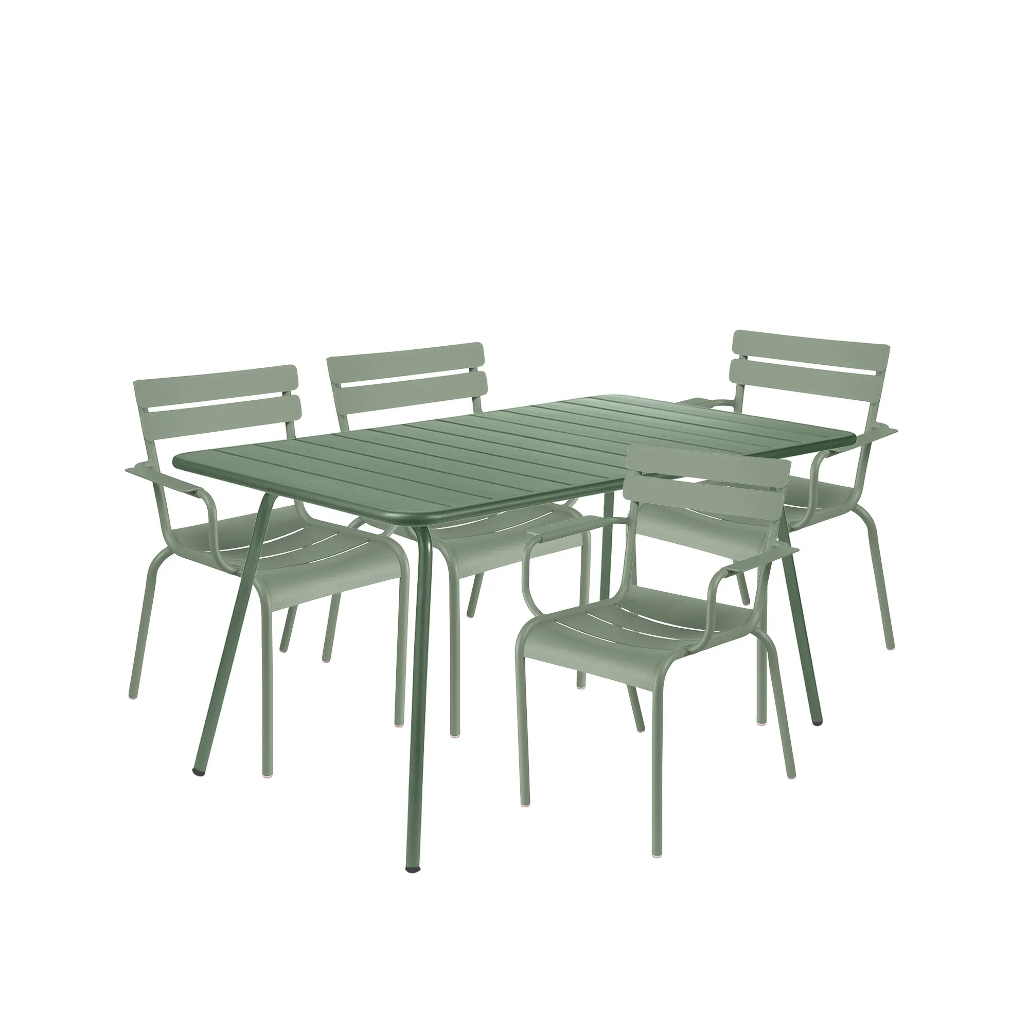 Luxembourg spisegruppe bord & 4 karmstoler - 1