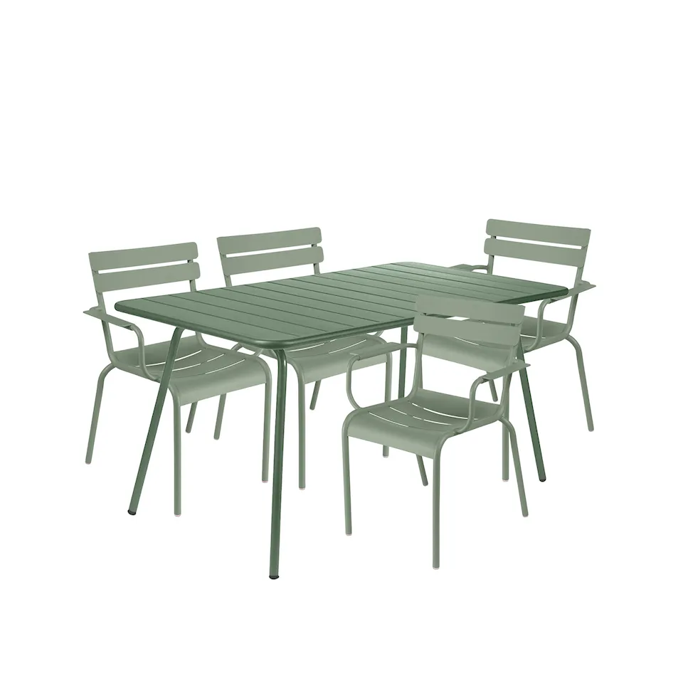 Luxembourg spisegruppe bord & 4 karmstoler