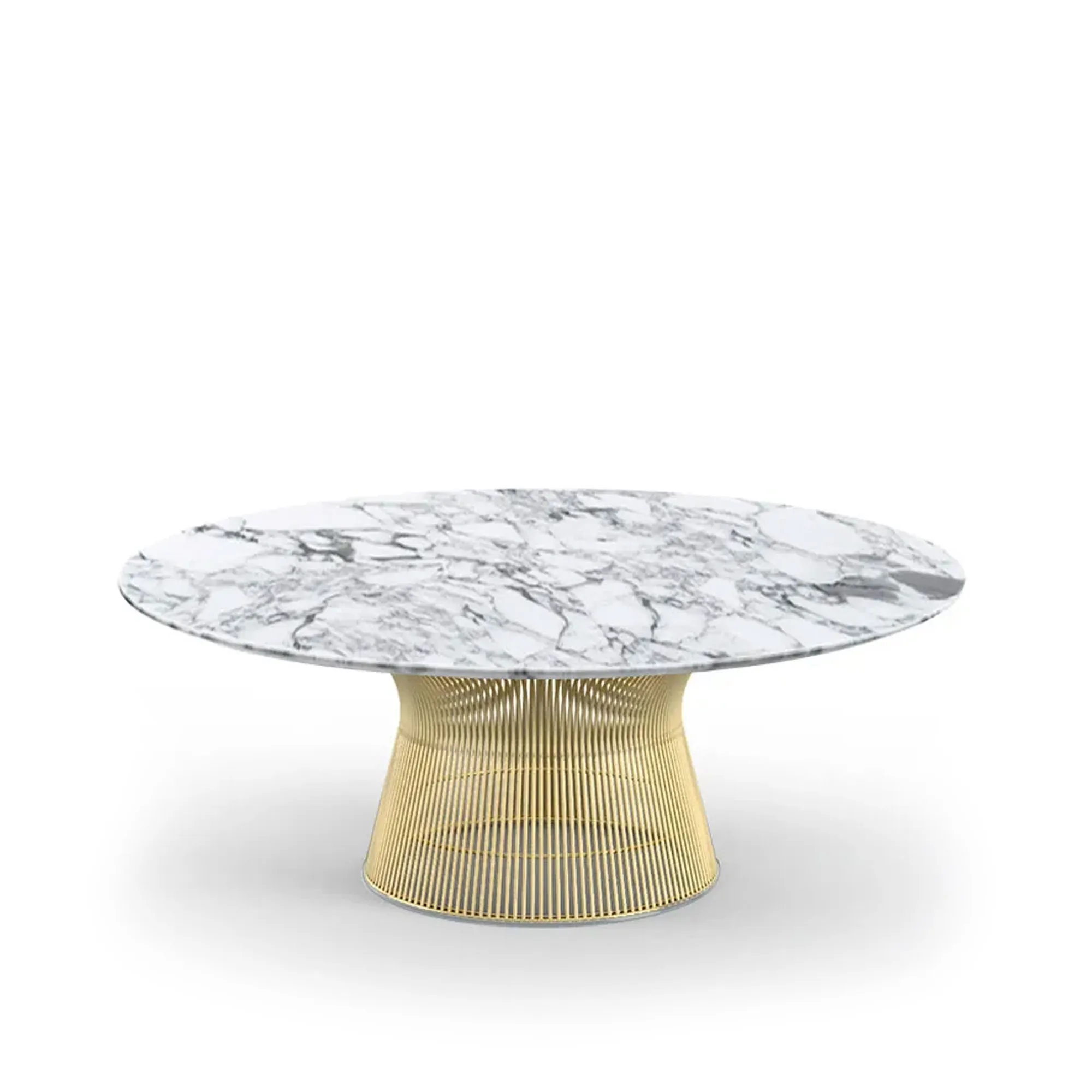Platner salongbord Ø 107 cm 18K gull - 1