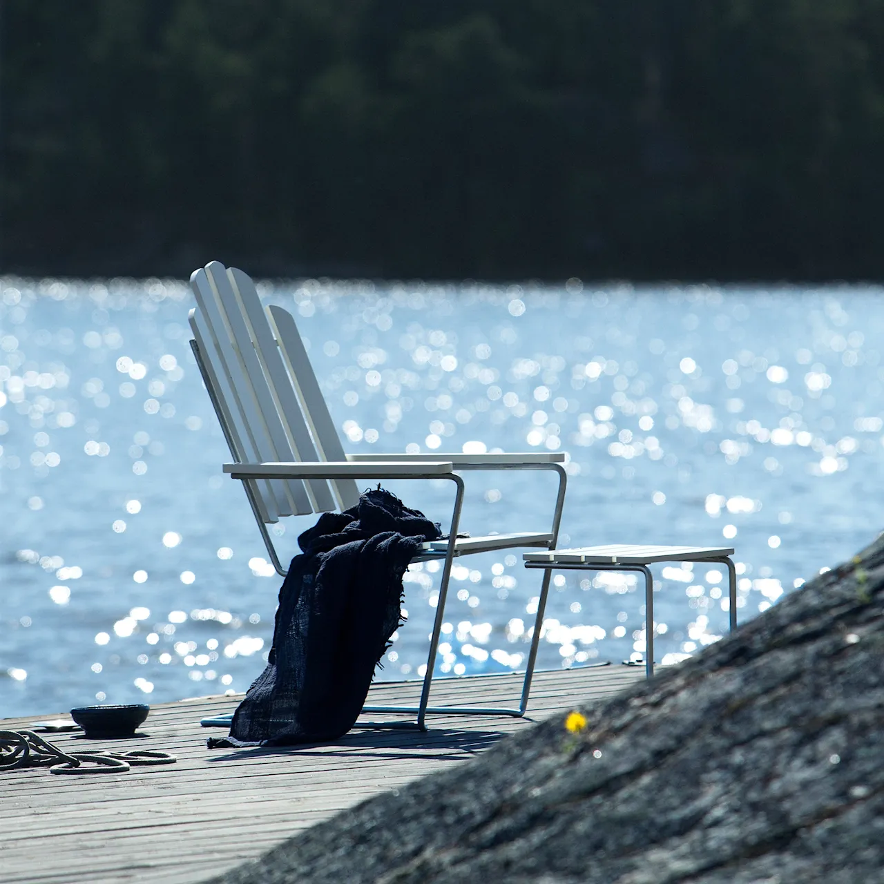 Klassikerserien - A3 Lounger & A3 Pall Hvitlakkert Eik