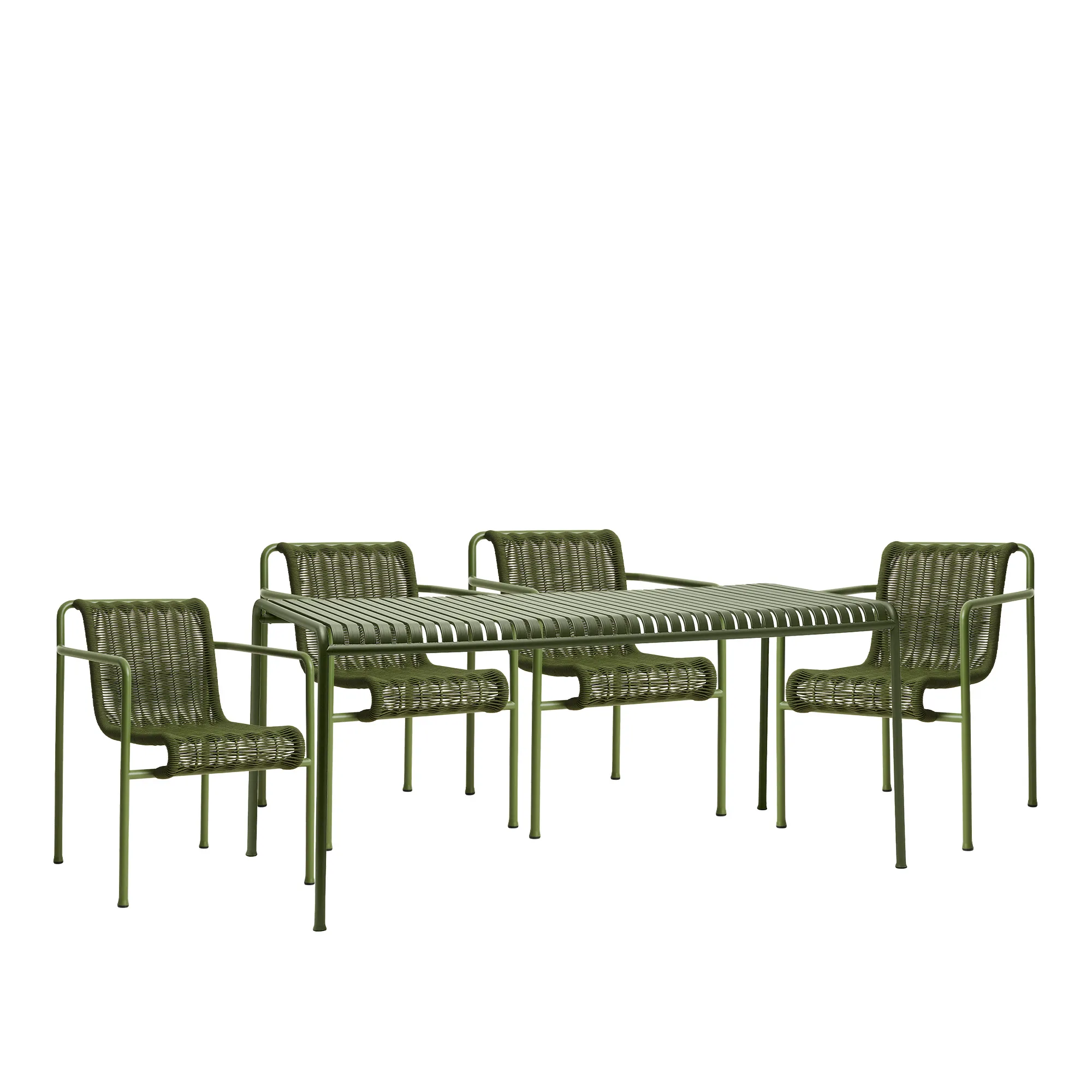 Palissade cord spisegruppe med matbord & 4 karmstoler - 1