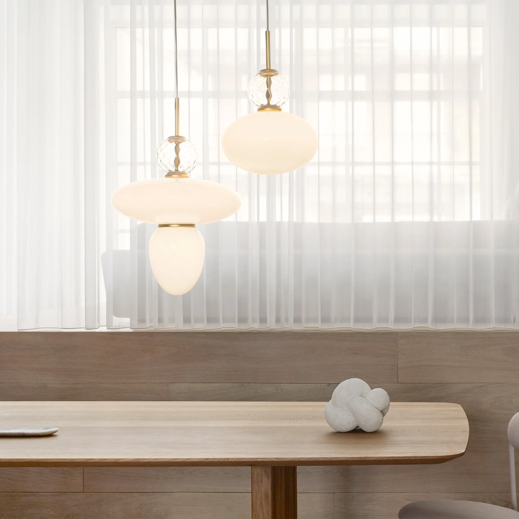 Rizzatto 32 Satin Brass/Opal White - 5