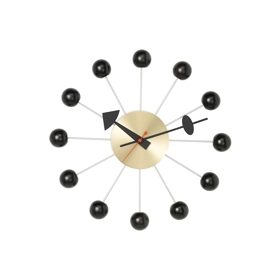 Ball Clock Svart/Mässing