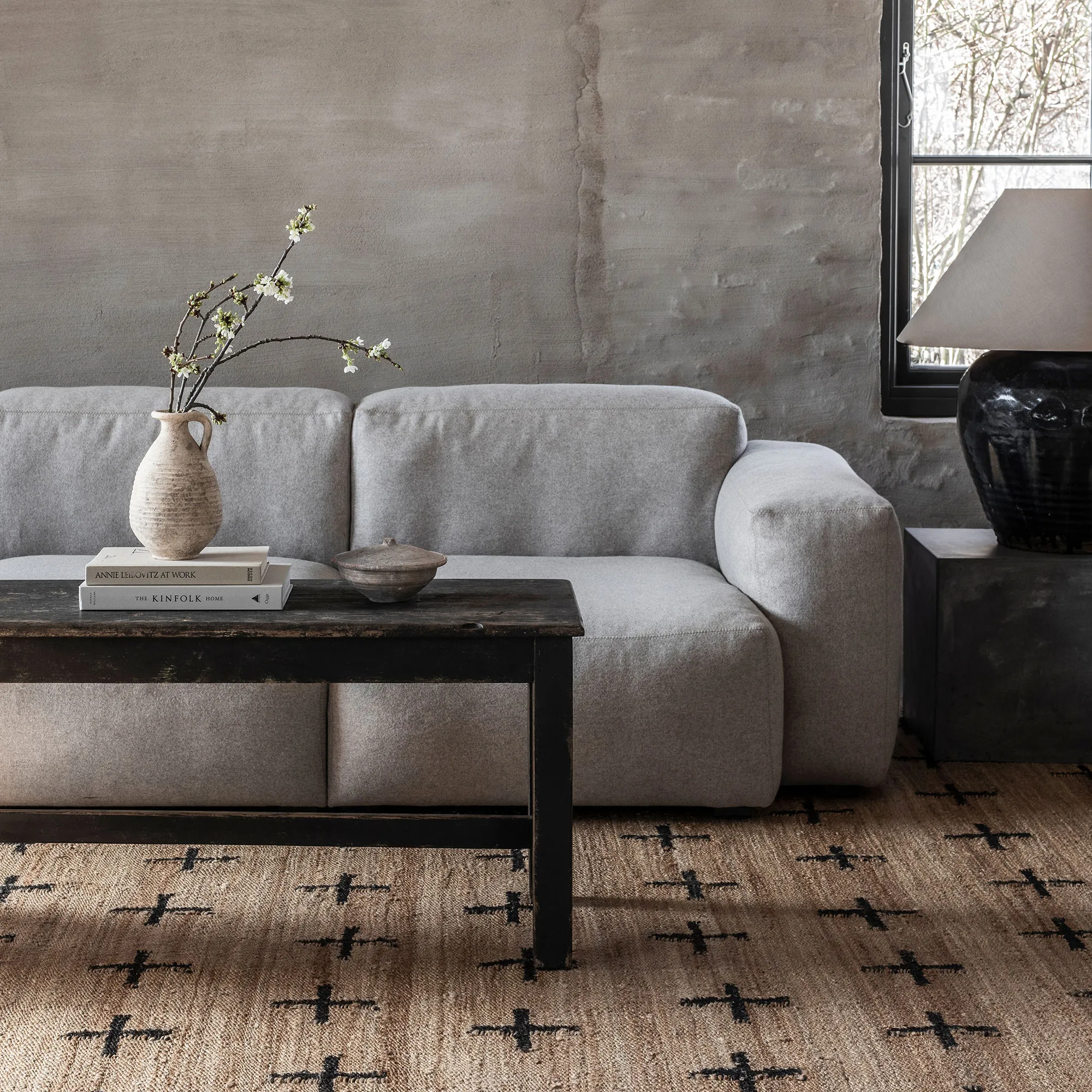 Jute Cross Black juteteppe - 6