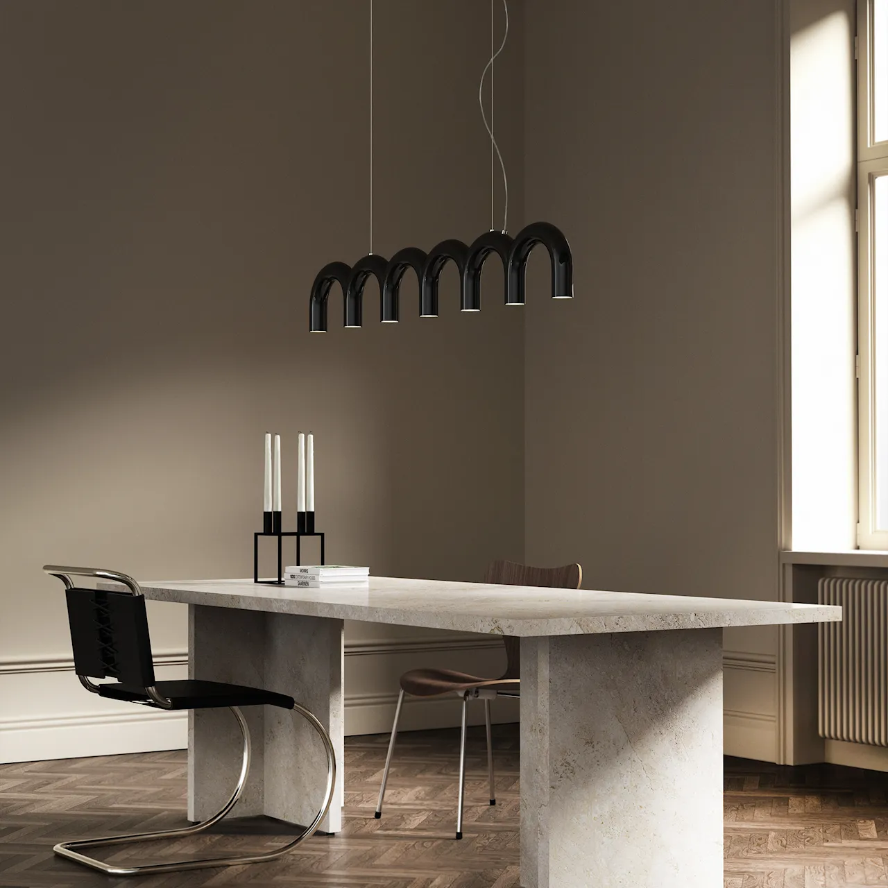 Arch Pendant Lamp - Nude