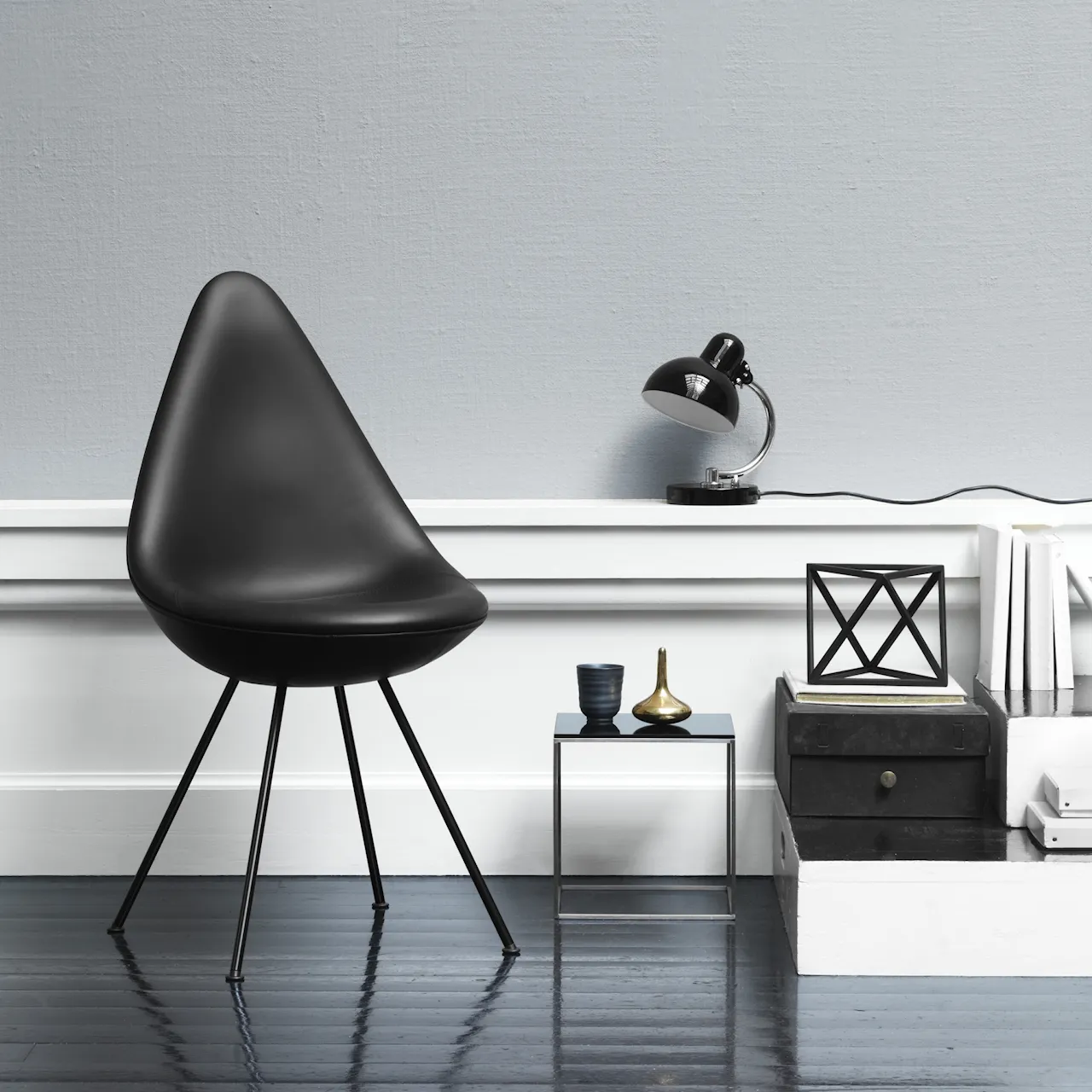 3110 Drop stol heltrukket Black