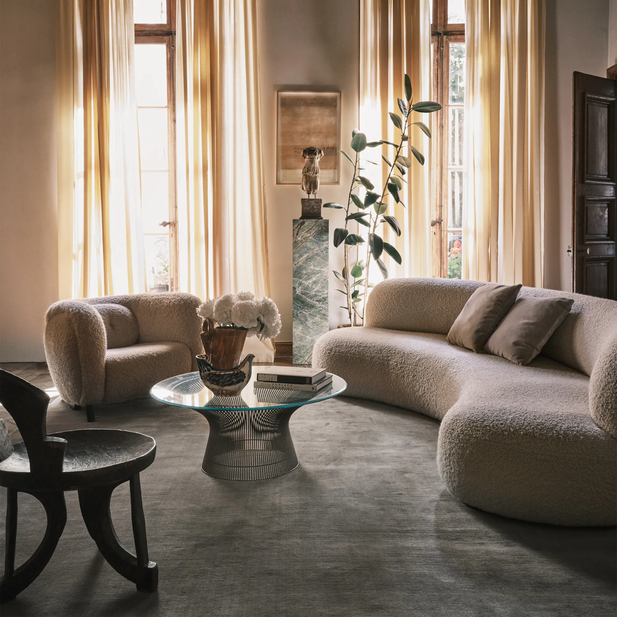 Mohair Taupe ullteppe - 4