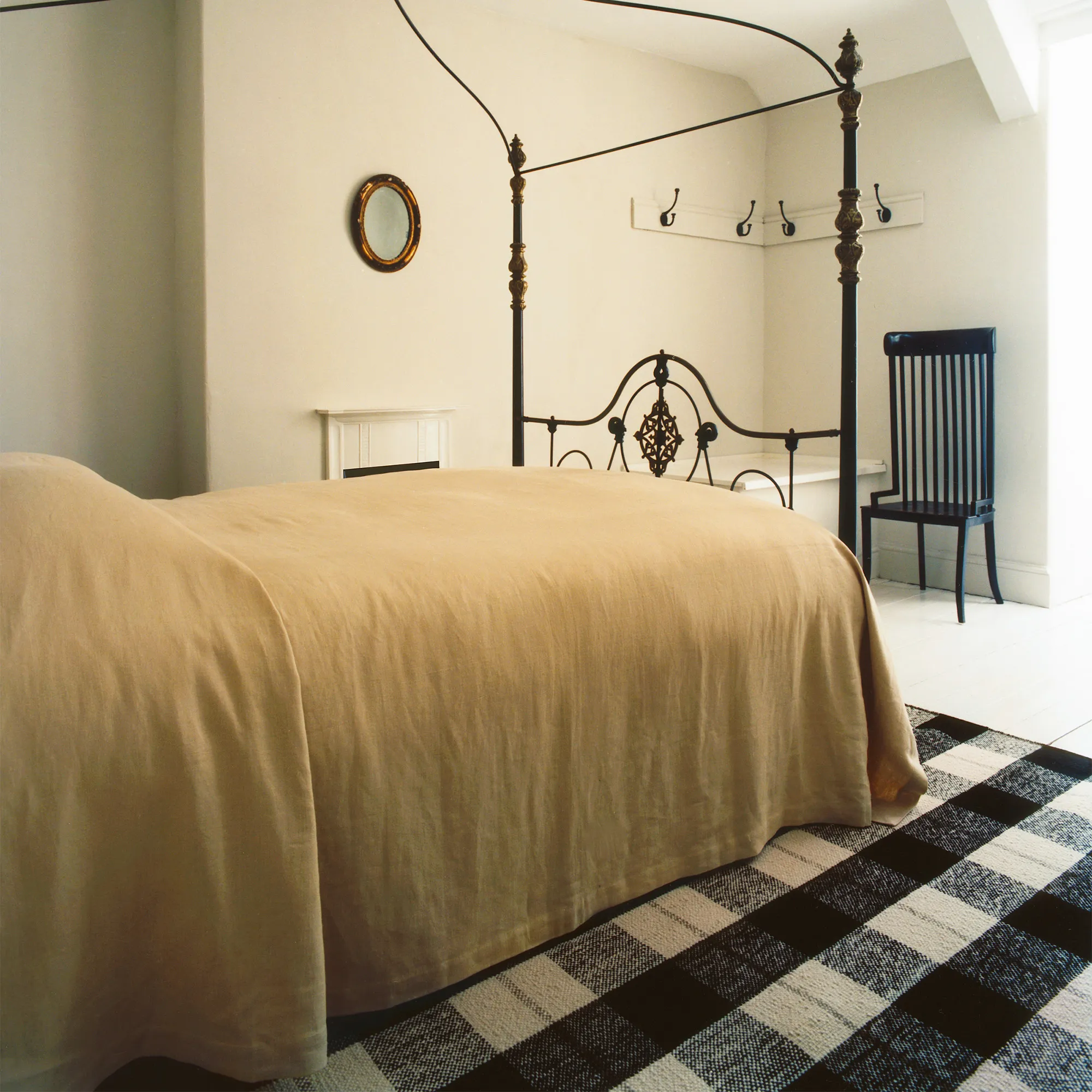 Plaid Black/Cream ullteppe - 4