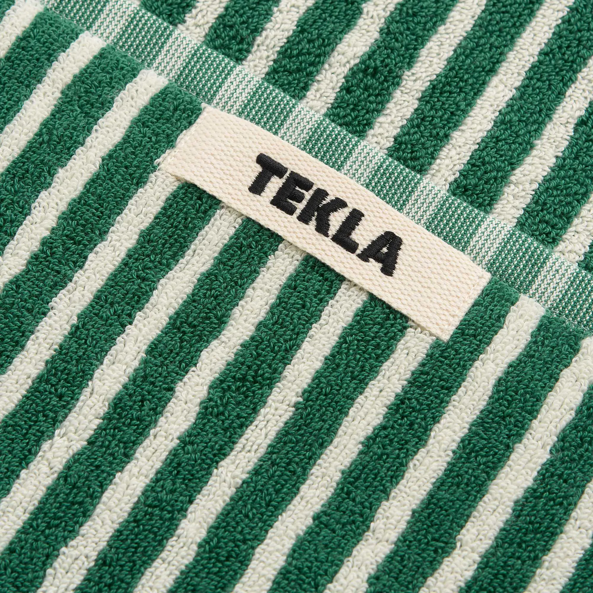 Terry Teal Green Stripes håndkle - 2