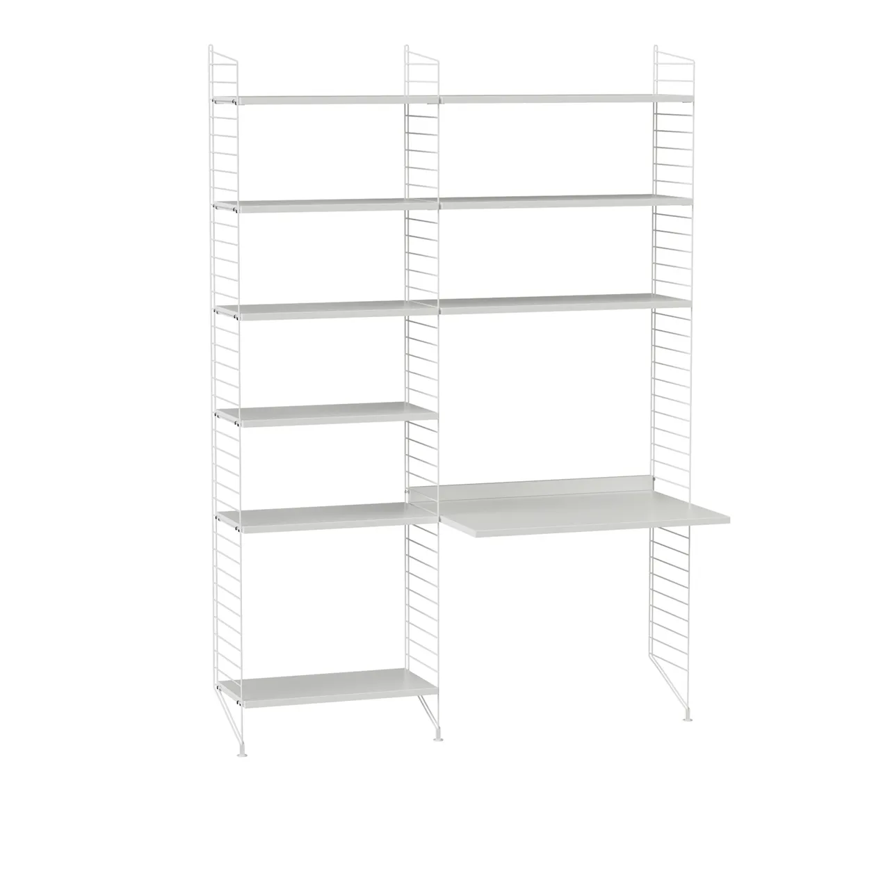 Kontor hyllsystem B vit/beige