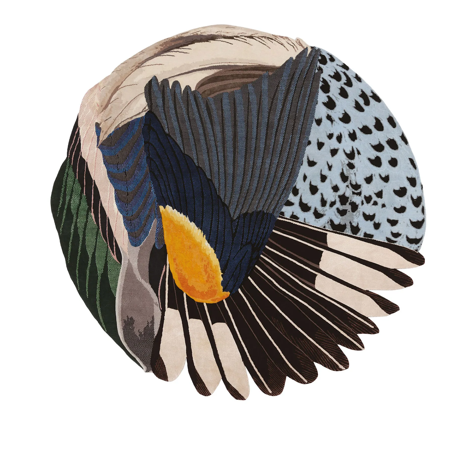 Feathers Rug - Round - cc-tapis - NO GA