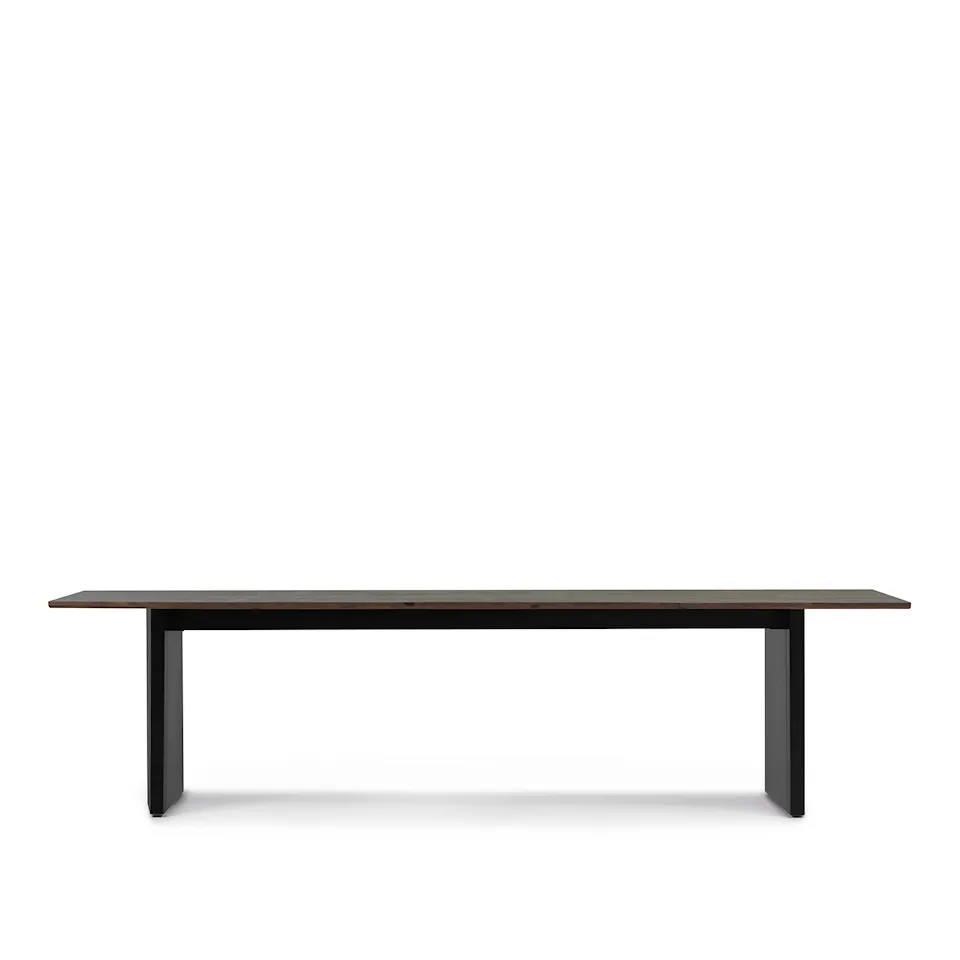 Panel Table 90 x 300 cm Black Dark Brown