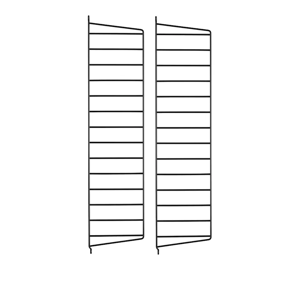 Veggavl 75x20cm 2-pack svart