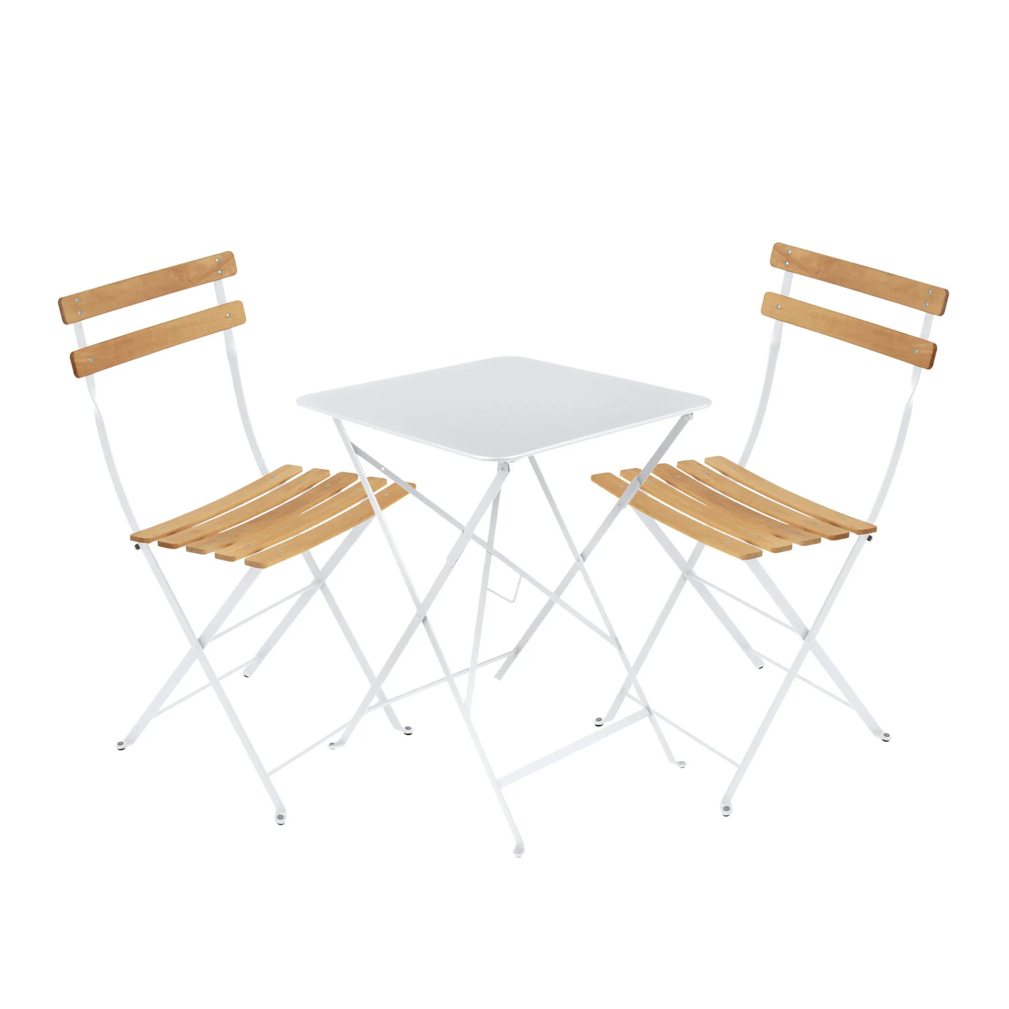 Bistro spisegruppe bord 57cm & 2 tre stoler - 1