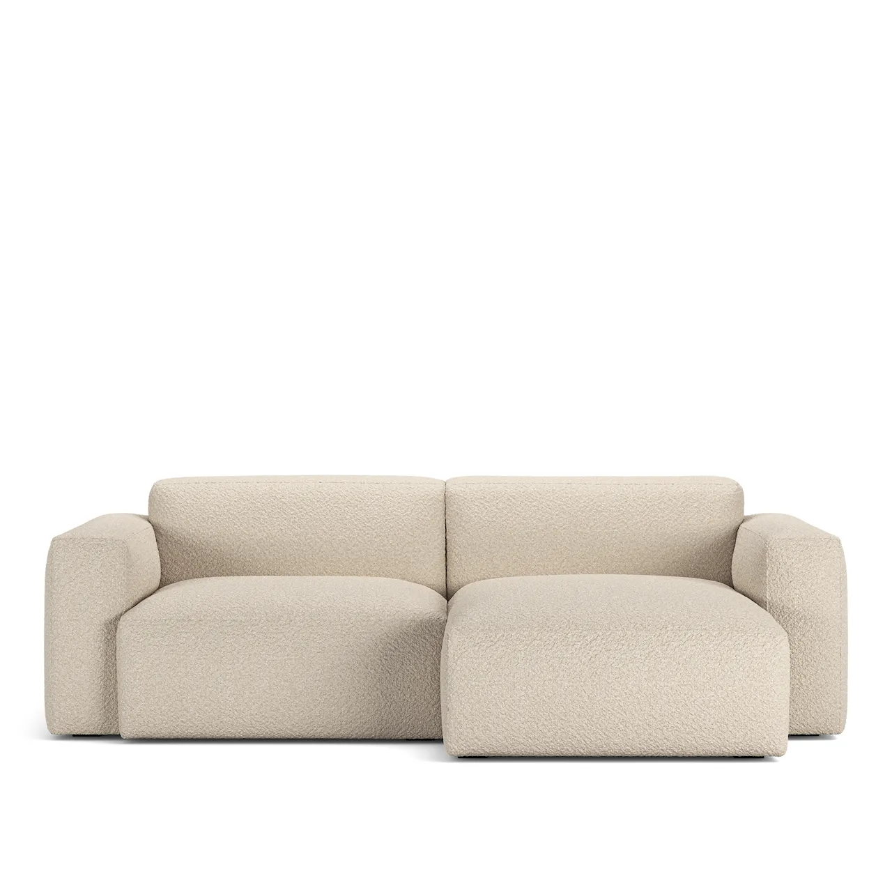 Brick 2-Seater Chaise Lounge Right Lario 12 Fixed Upholstery