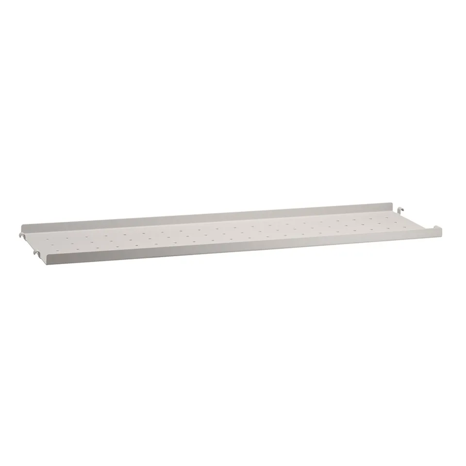 metallhylleplate 78x20cm låg kant beige