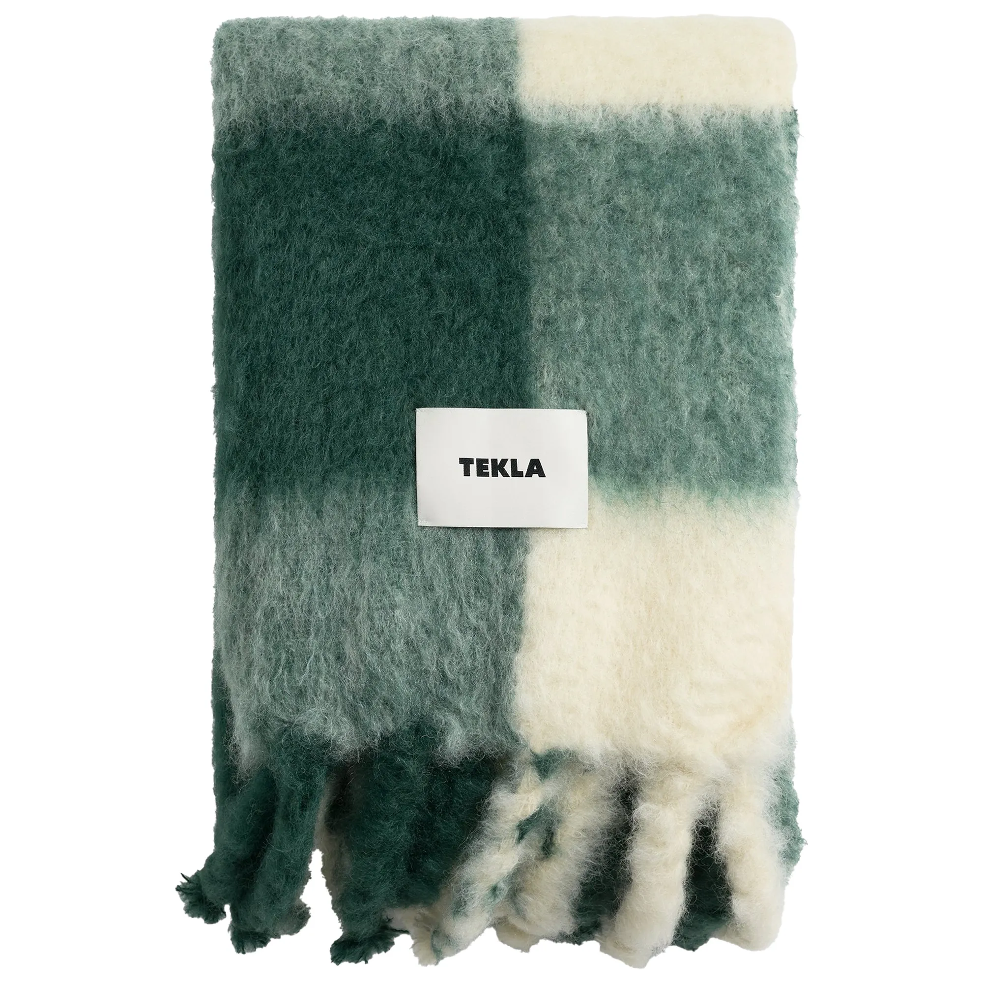 Mohair Peridot Checks pledd - 1