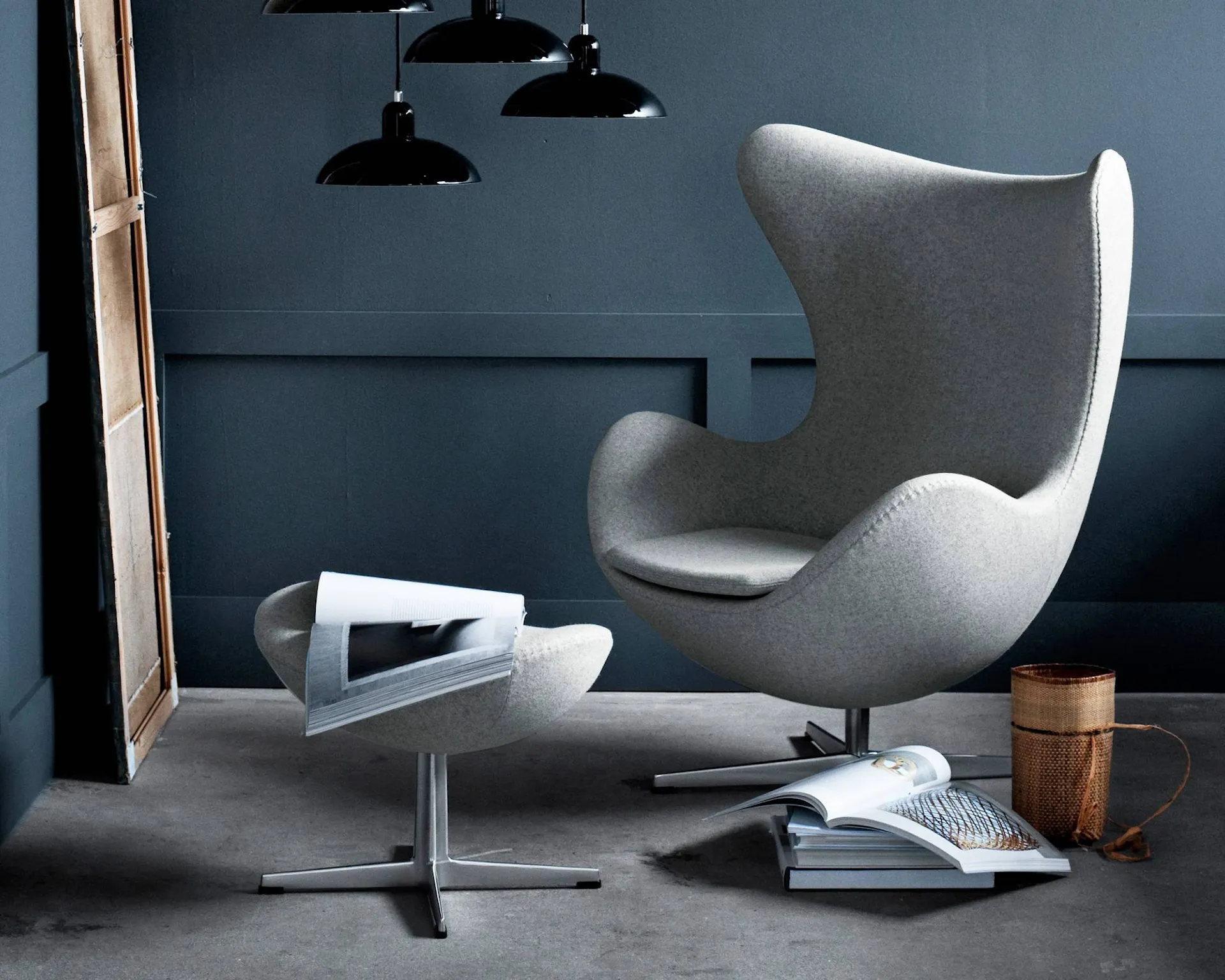 Egg Fotskammel - Fritz Hansen - Arne Jacobsen - NO GA