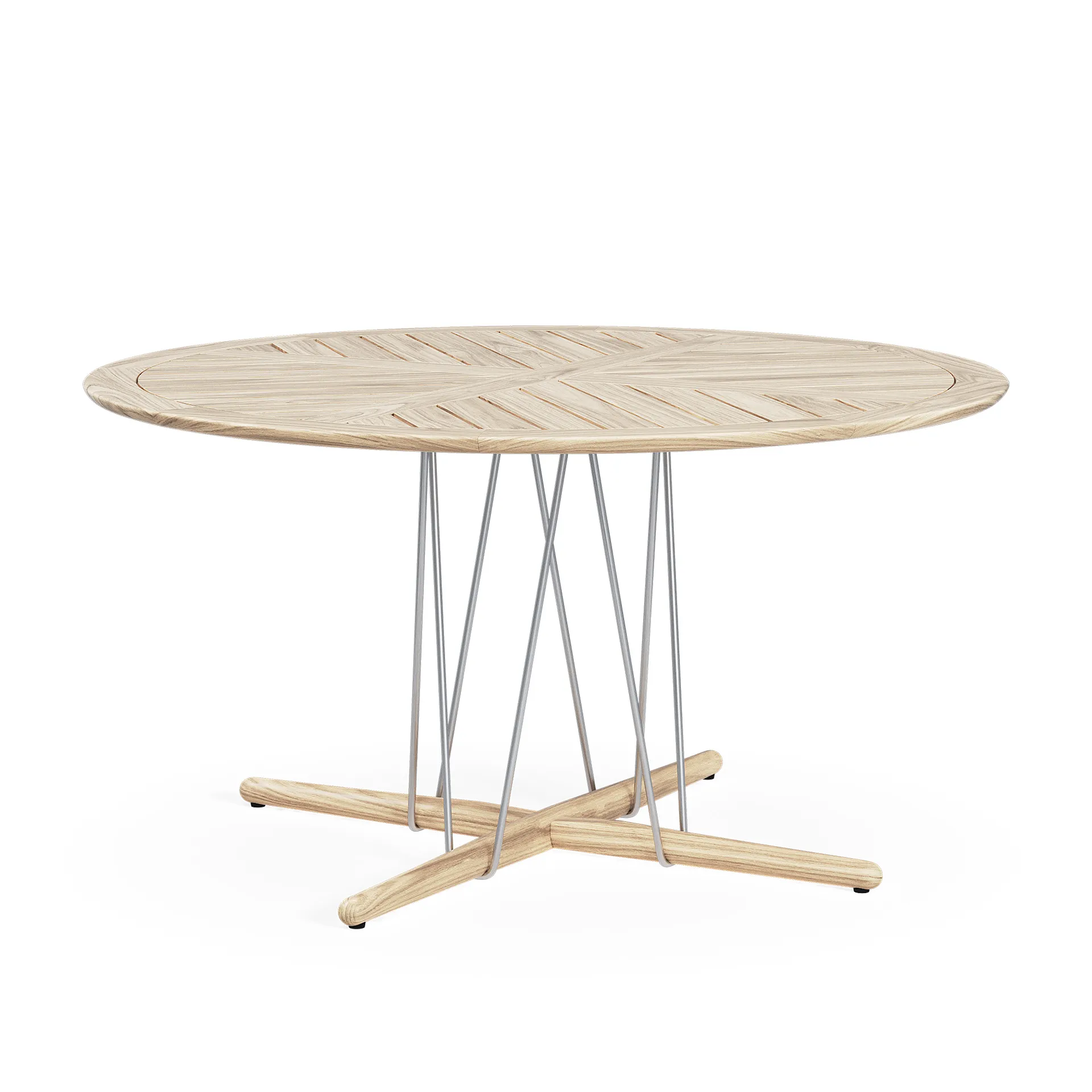 E022 Embrace Outdoor Series Table Ø 140 Cm, Ubehandlet teak - Carl Hansen - NO GA