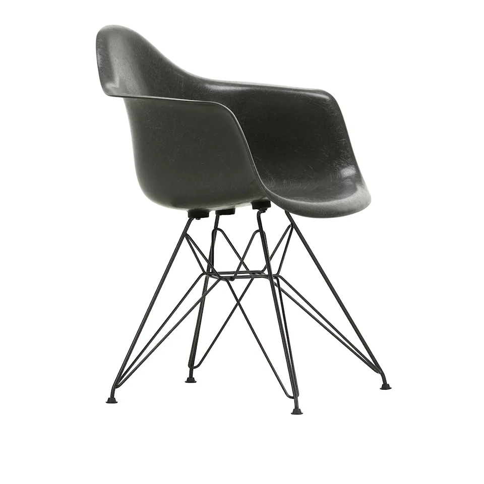 Eames Fiberglass Armchair DAR rammestol Basic Dark