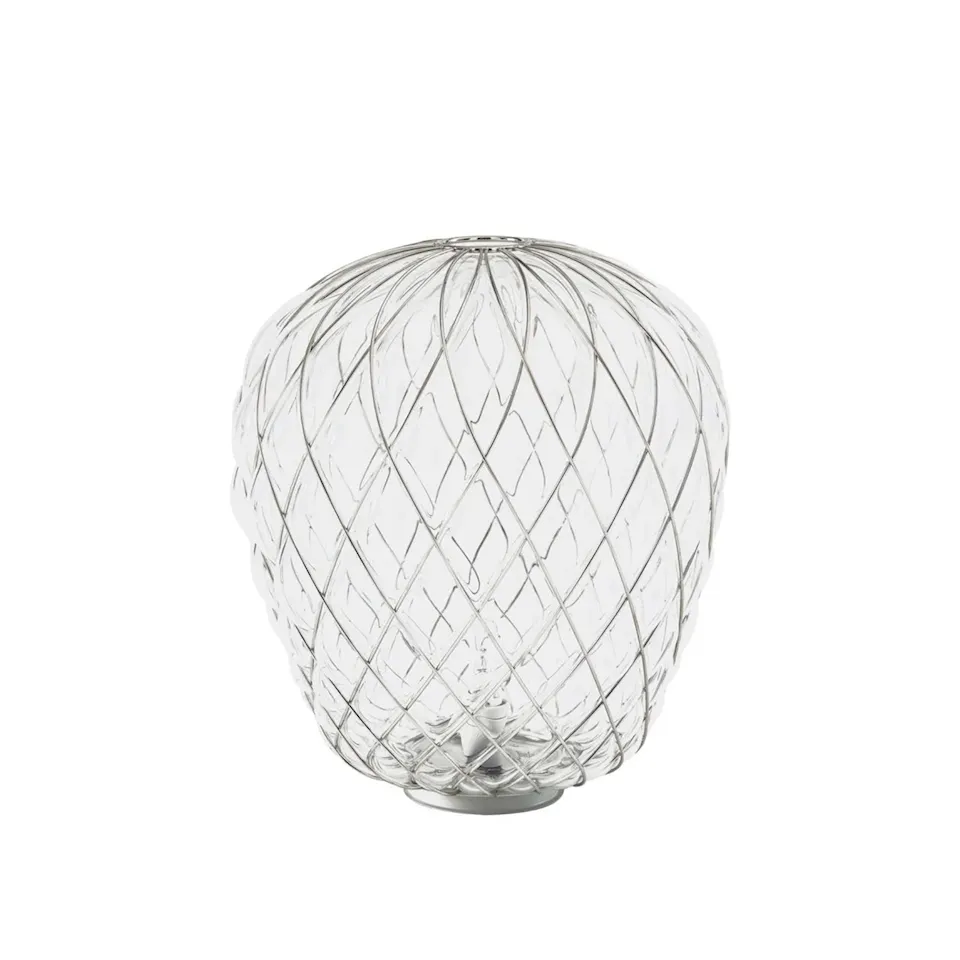 Pinecone 4340 Table, Chrome cage/Transparent