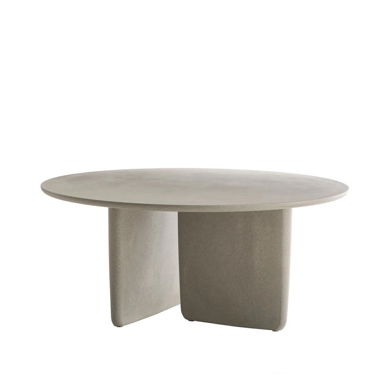 Tobi-Ishi Outdoor Round Table OT162, Anthracite Cement