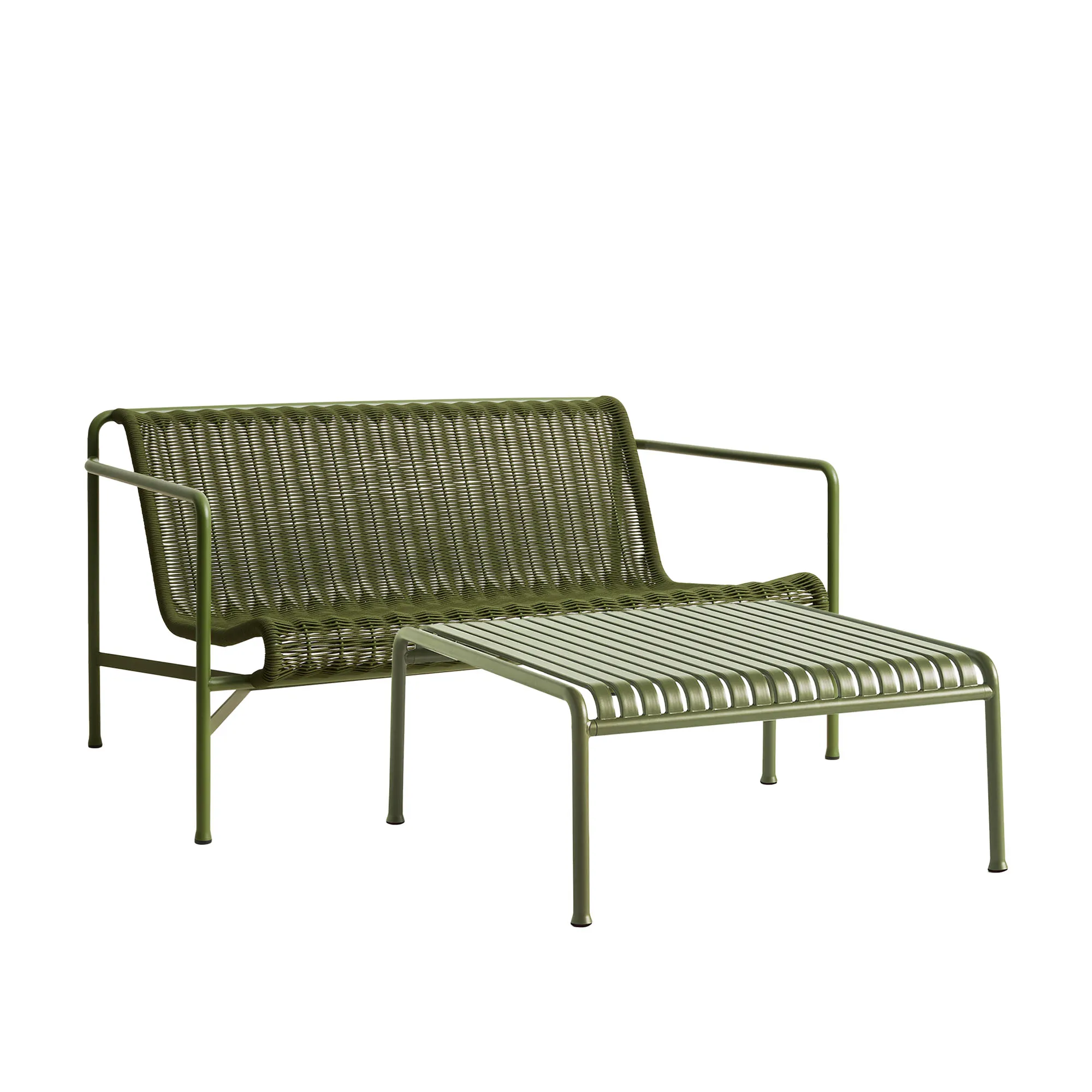 Palissade cord loungegruppe med loungesofa & lavt tredgårdsbord - 1