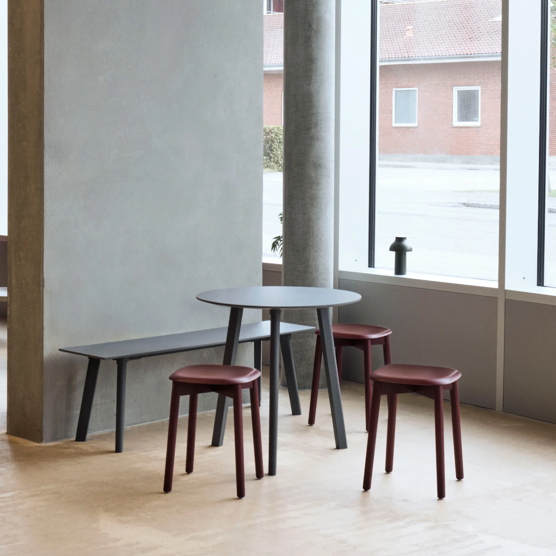 CPH Deux 215 2,0 benk 140 cm Stone Grey - HAY - Ronan & Erwan Bouroullec - NO GA