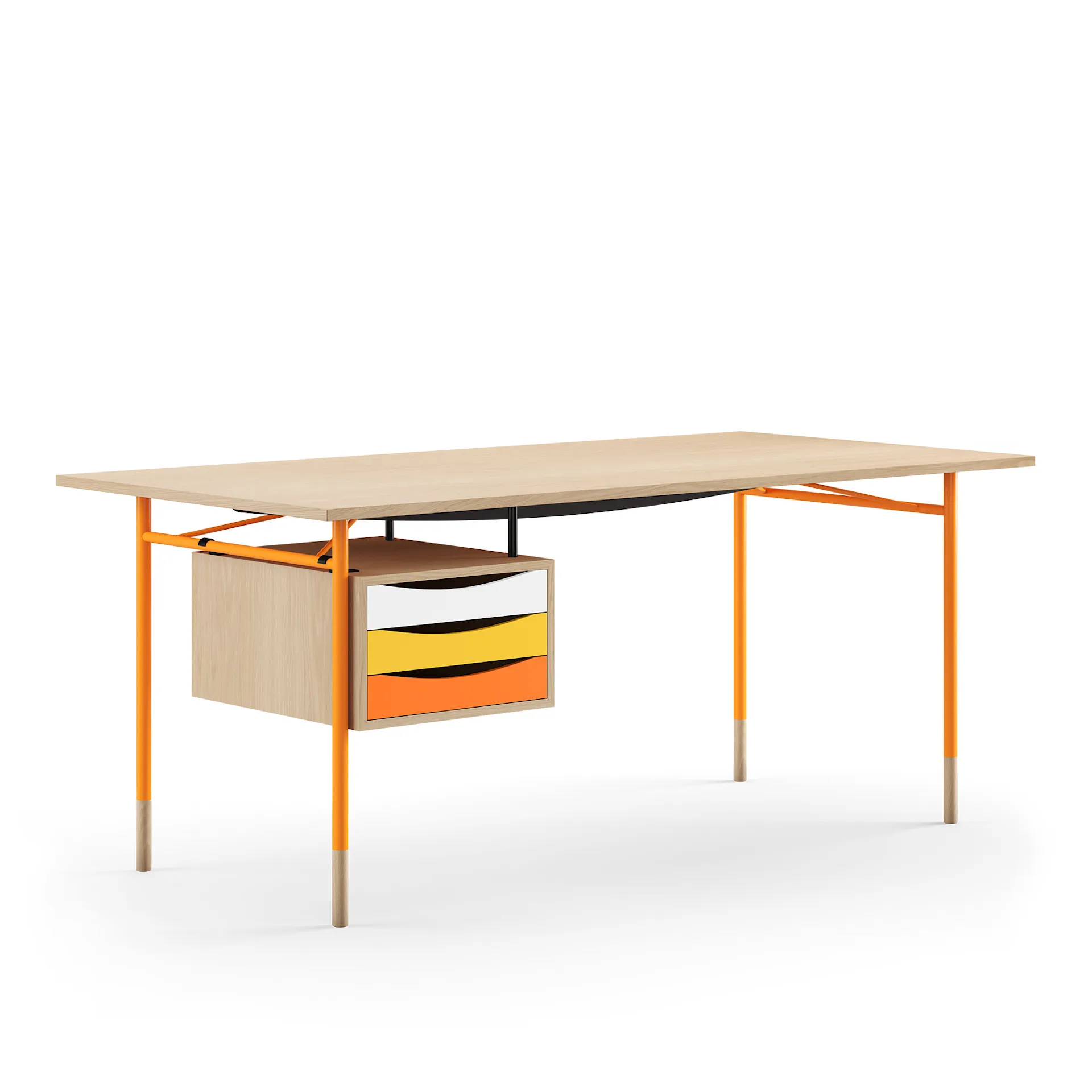 Nyhavn skrivbord 170 cm Warm med lådor Orange - House of Finn Juhl - Finn Juhl - NO GA