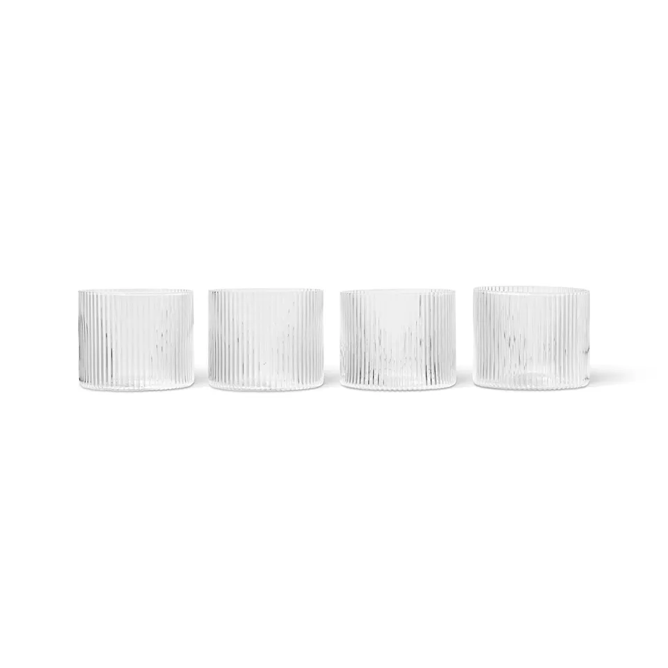 Ripple Low drikkeglass 4-pakning