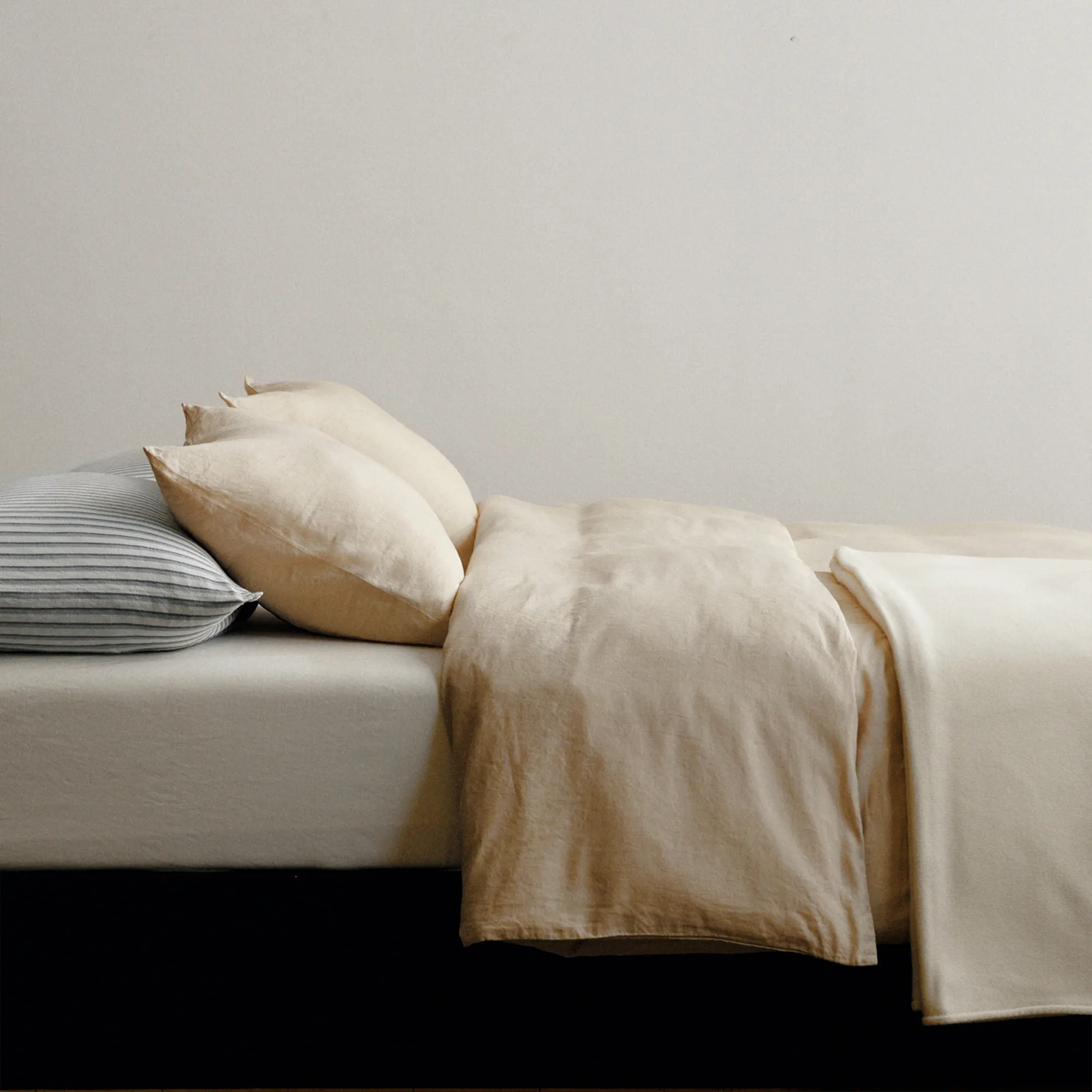 Linen Blend Pale Sand sengesett - 3