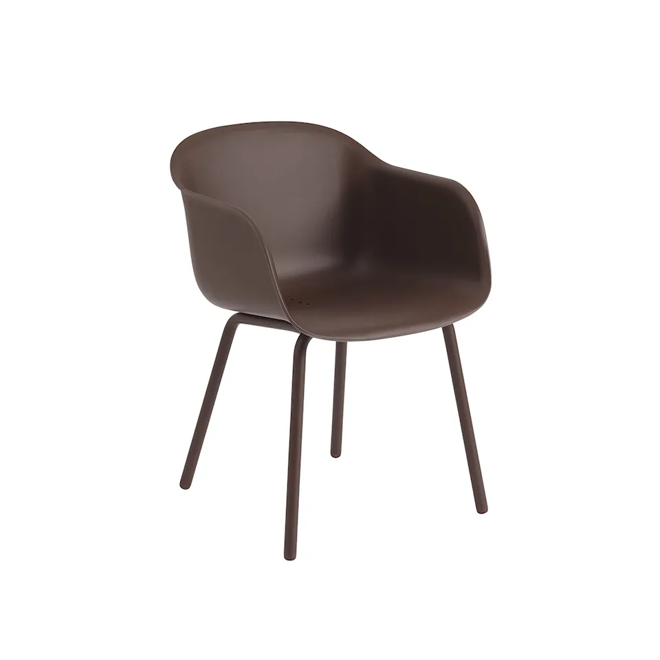 Fiber side chair outdoor brown red