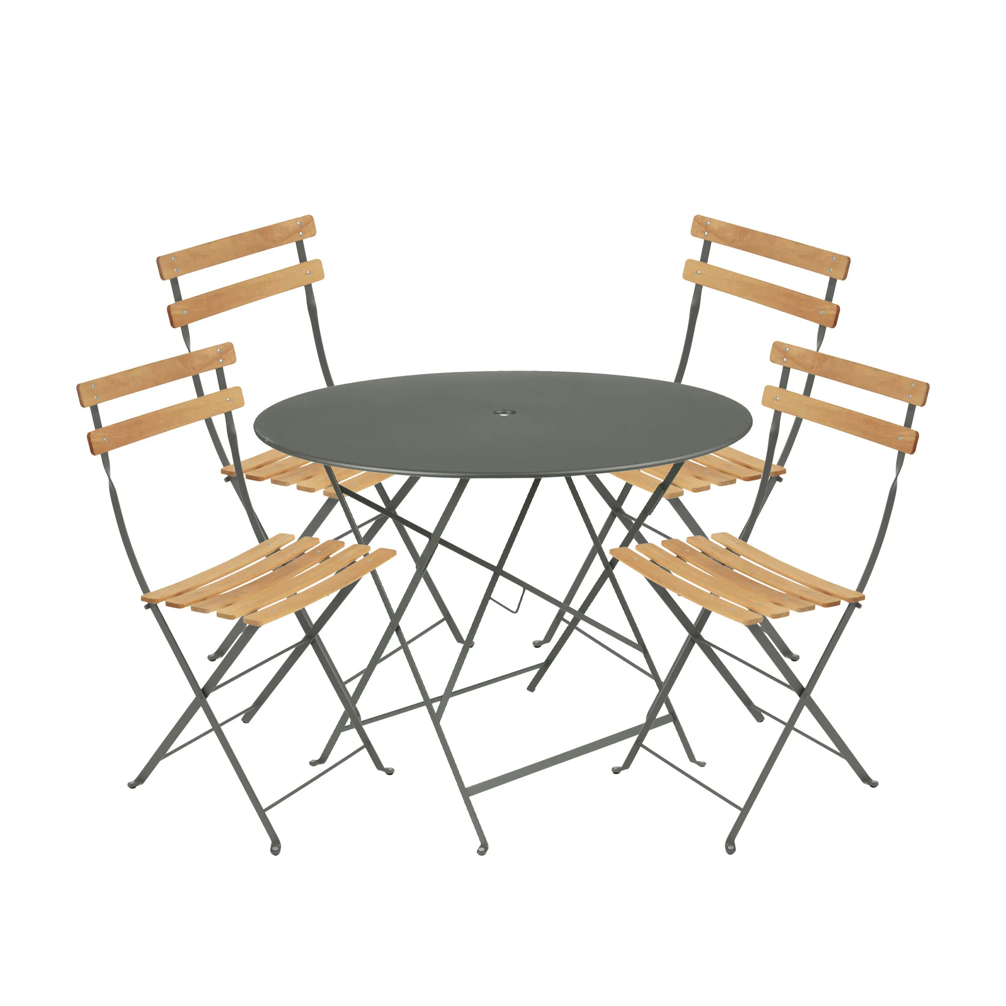 Bistro spisegruppe Ø96cm & 4 tre stoler - 1