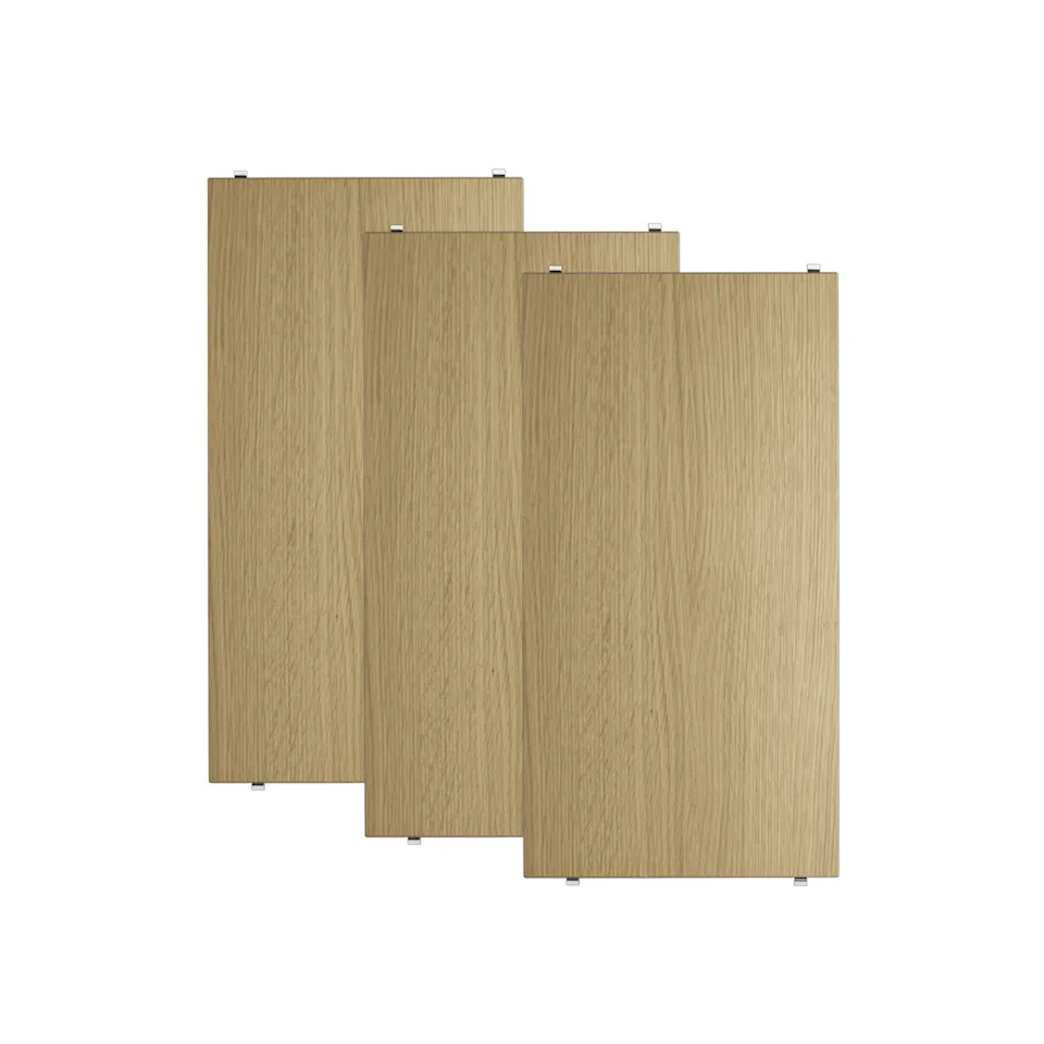 Hylleplate 58x30cm 3-pack eik